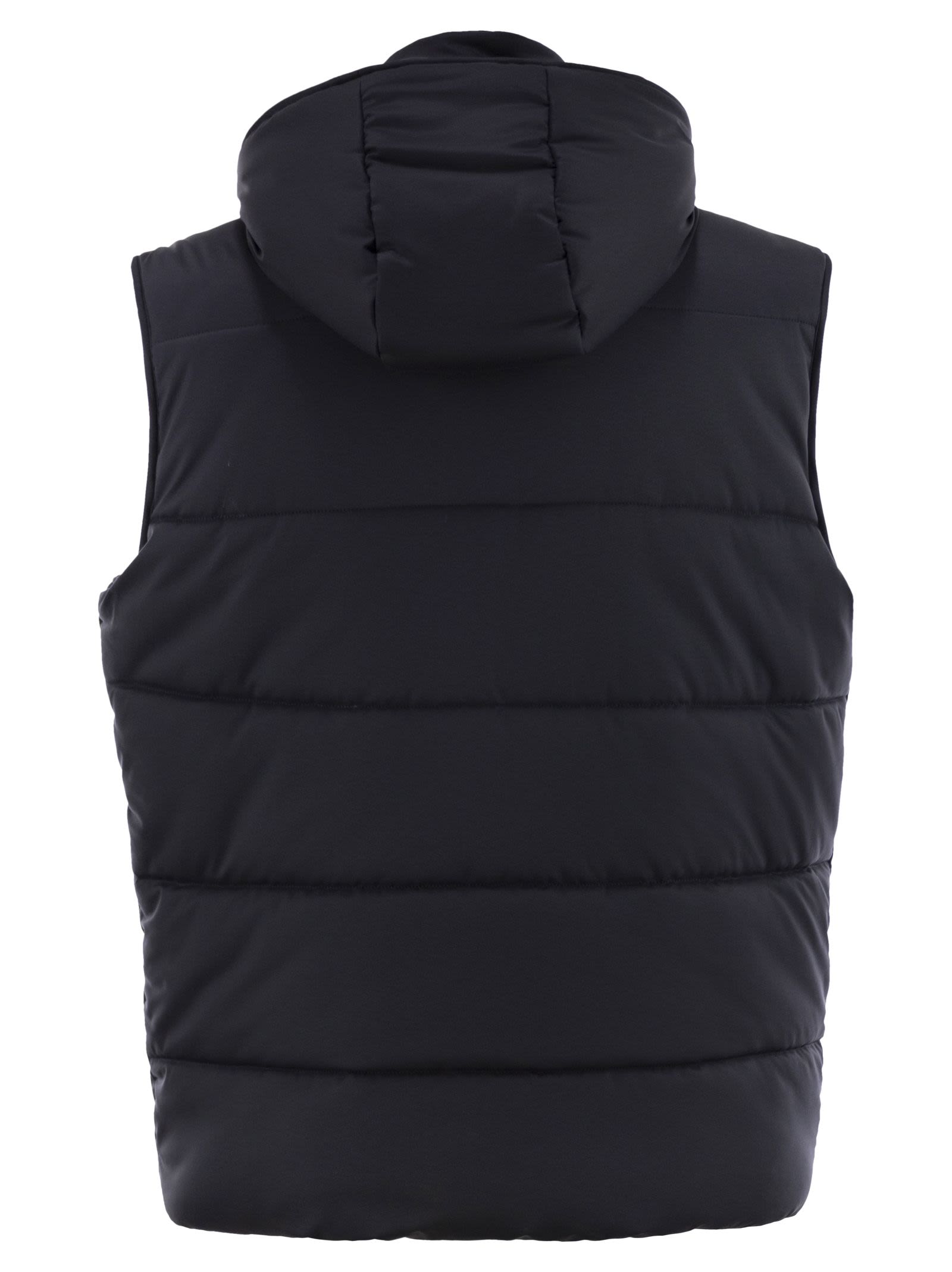 Kiton Men Hooded Sleeveless Jacket KITON