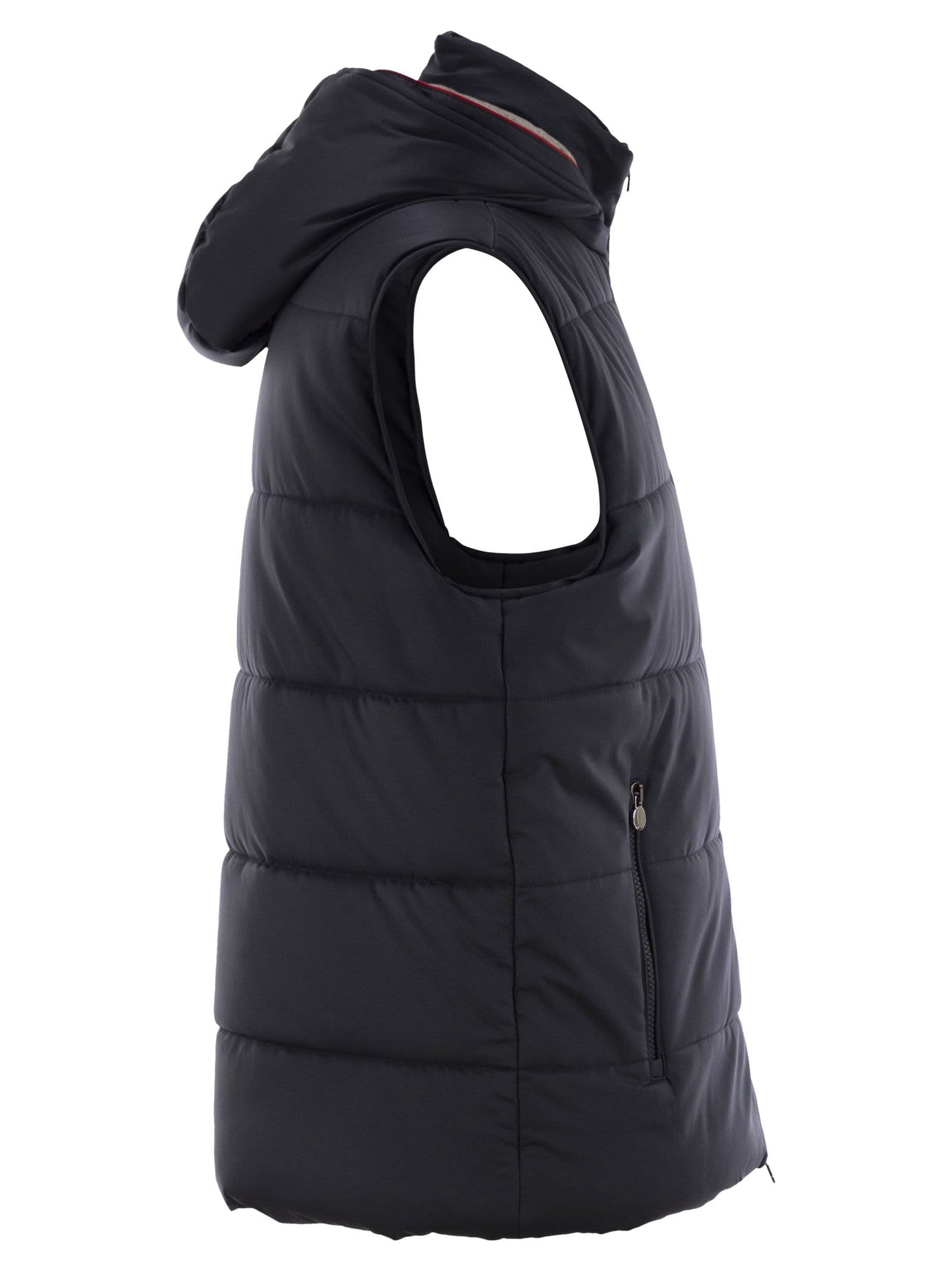 Kiton Men Hooded Sleeveless Jacket KITON
