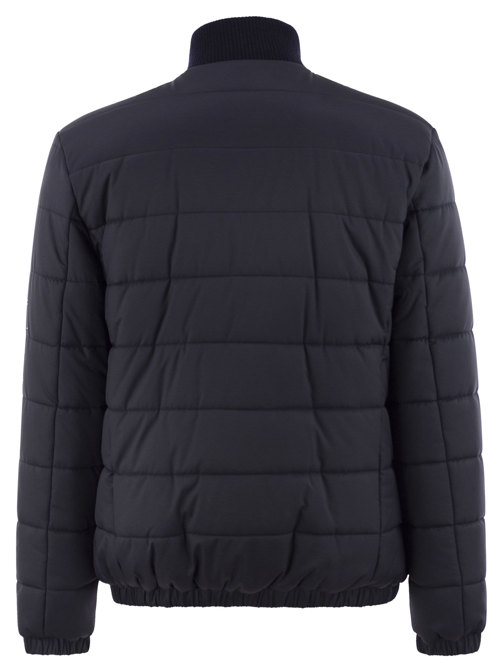 Kiton Men Technical Fabric Bomber Jacket KITON