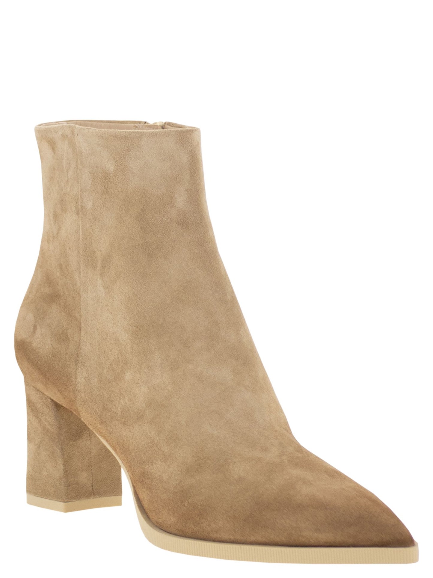 Santoni Women Mid-Heel Suede Ankle Boots SANTONI