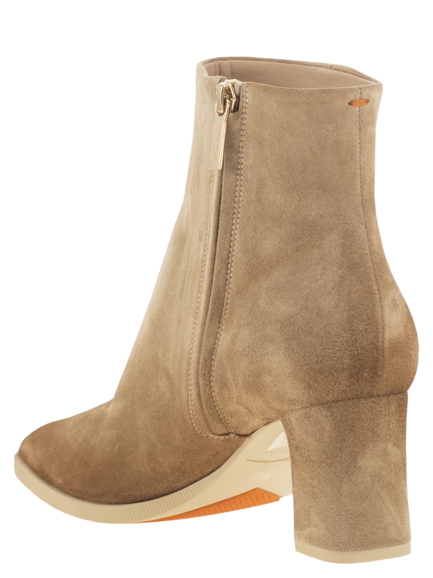 Santoni Women Mid-Heel Suede Ankle Boots SANTONI