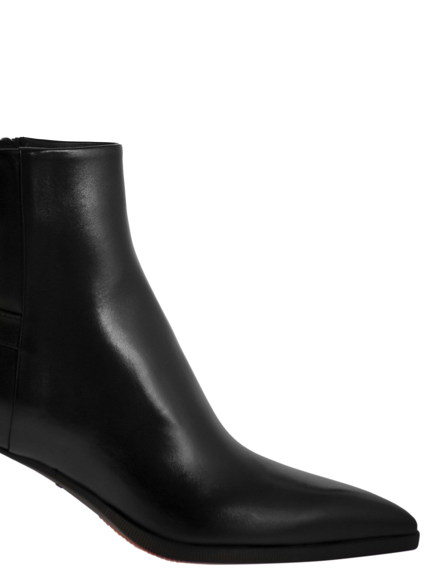 Santoni Women Elly65 - Leather Ankle Boots With Block Heel SANTONI