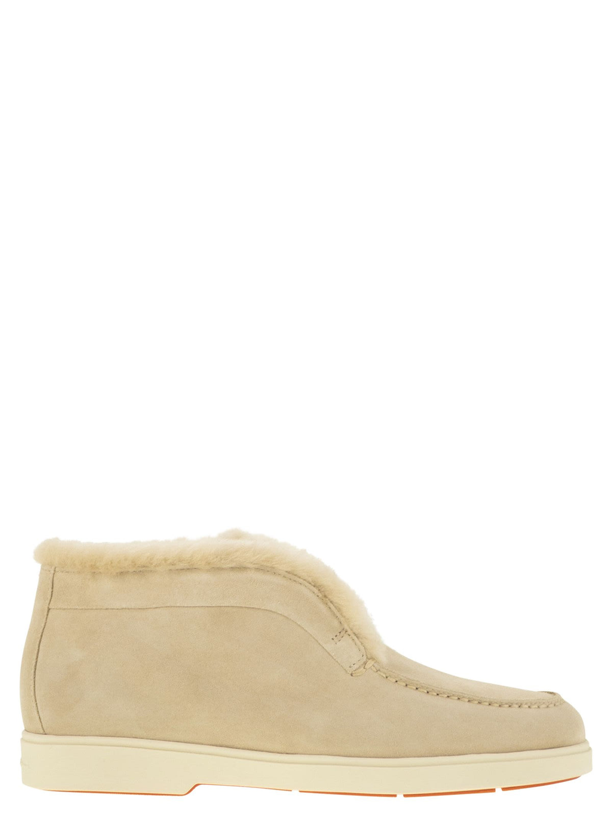 Santoni Women Suede And Fur Desert Boot SANTONI