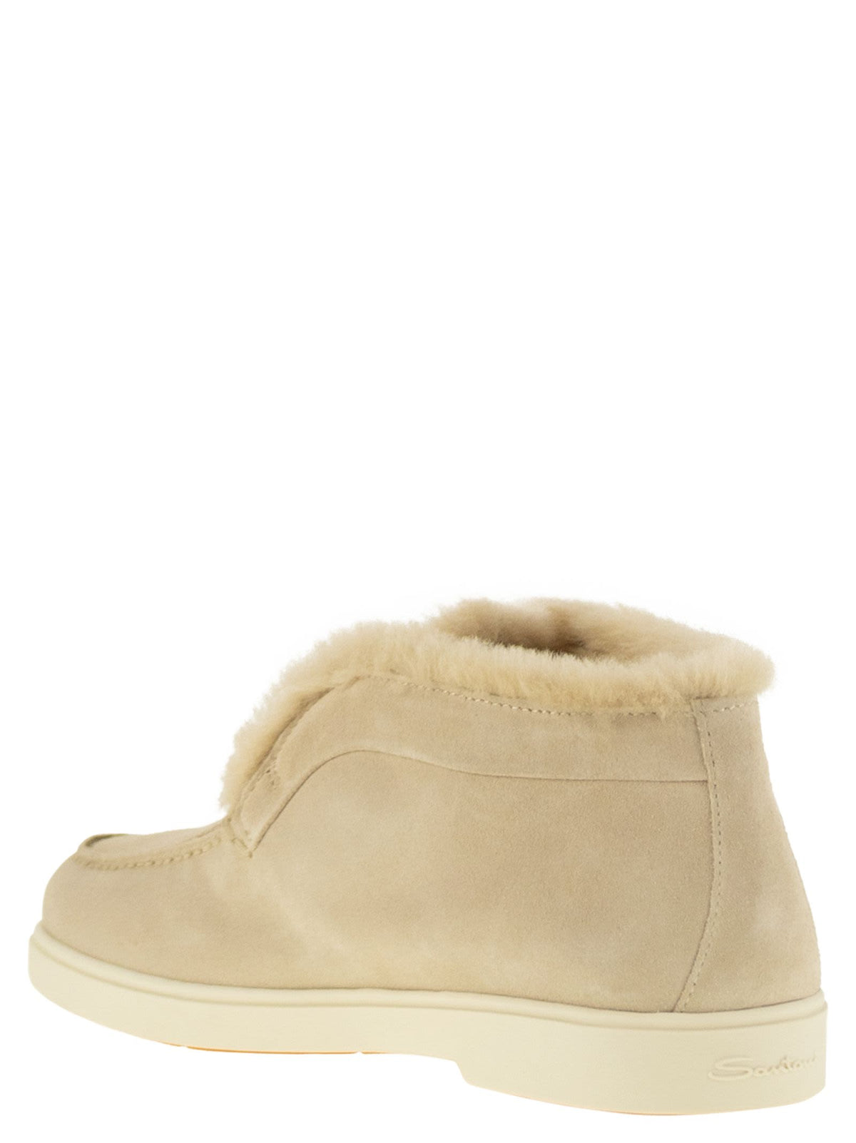 Santoni Women Suede And Fur Desert Boot SANTONI