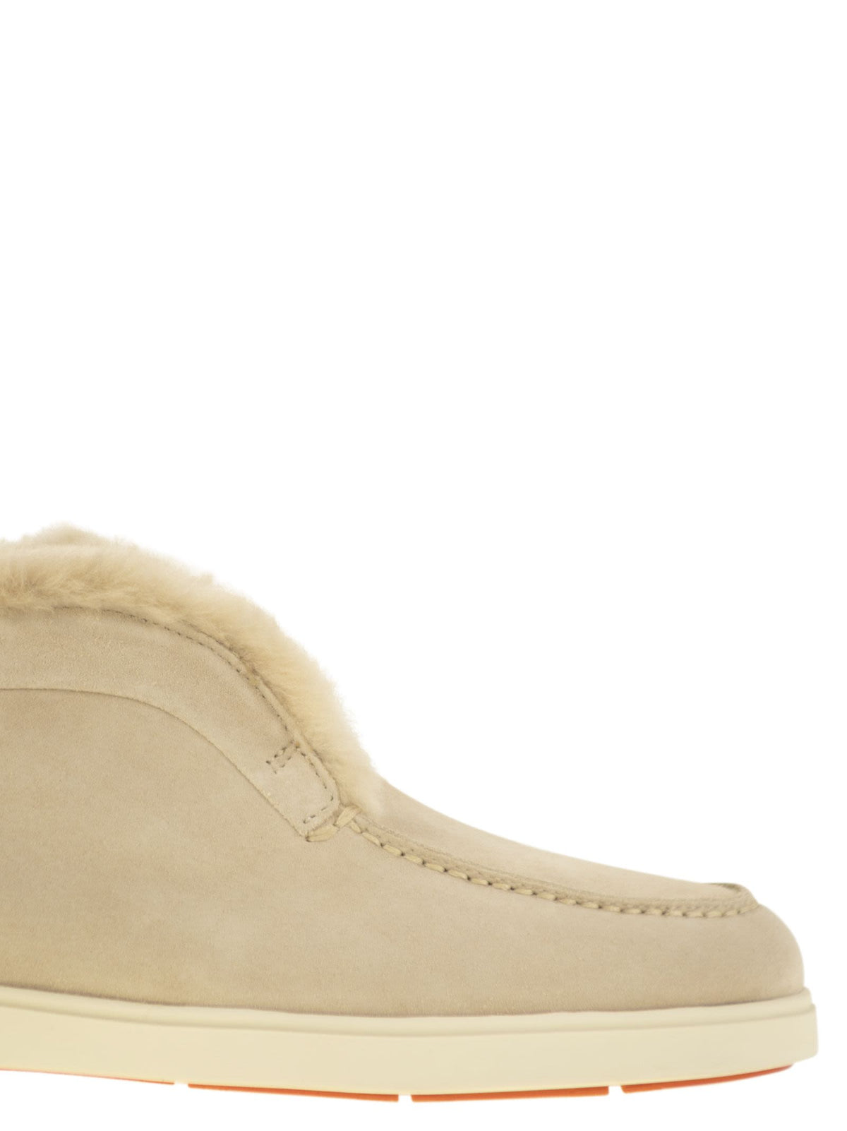 Santoni Women Suede And Fur Desert Boot SANTONI