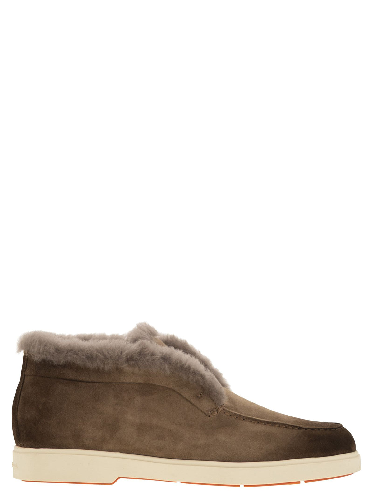 Santoni Women Suede And Fur Desert Boot SANTONI