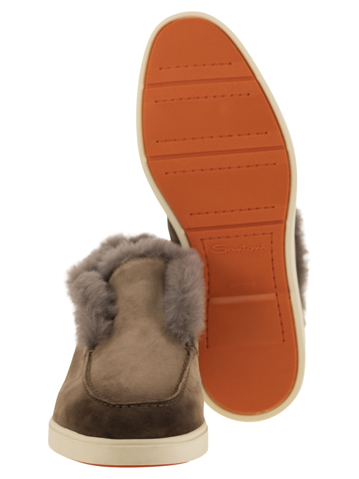 Santoni Women Suede And Fur Desert Boot SANTONI