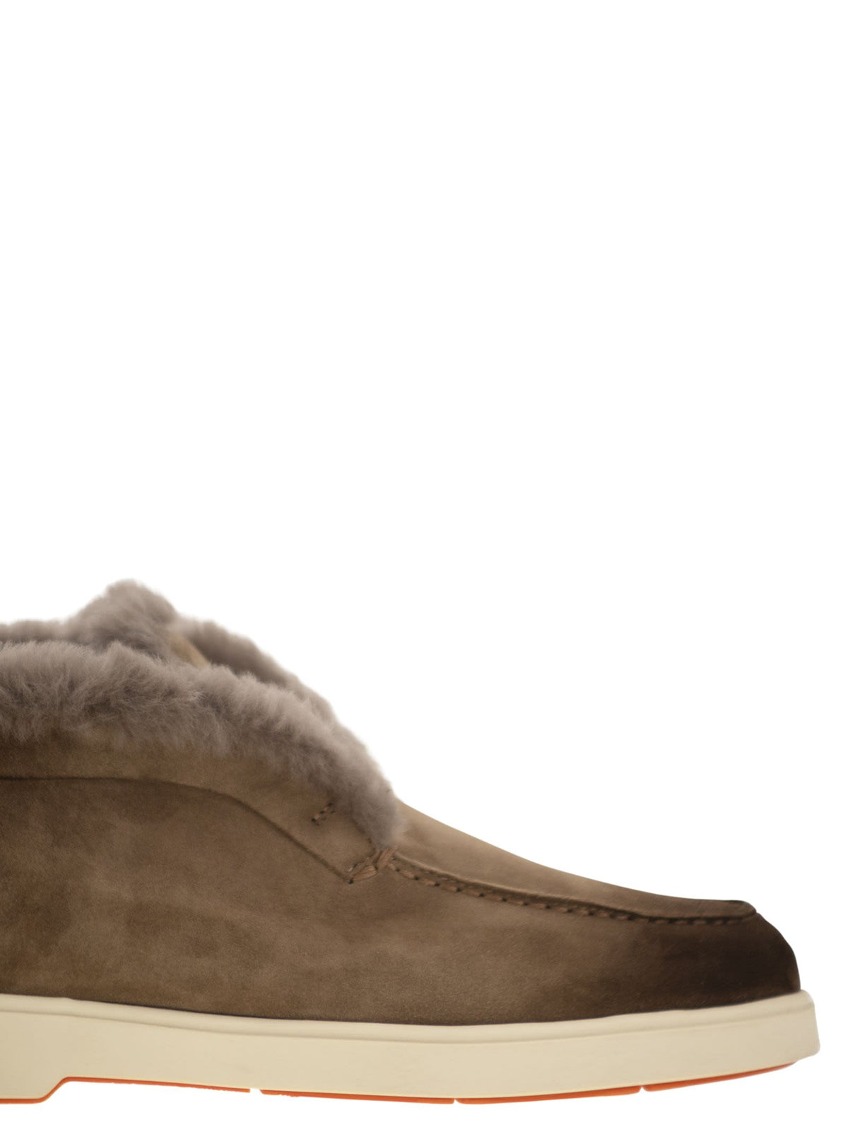 Santoni Women Suede And Fur Desert Boot SANTONI
