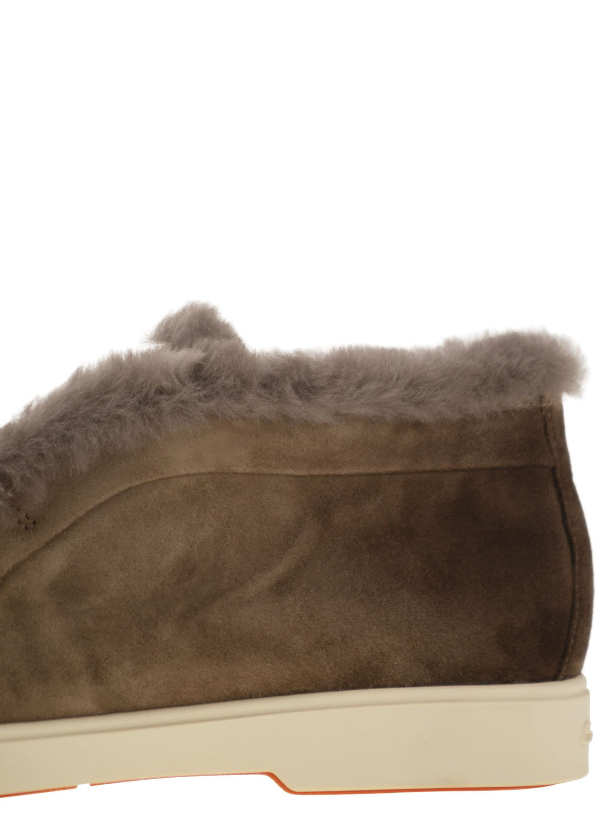 Santoni Women Suede And Fur Desert Boot SANTONI