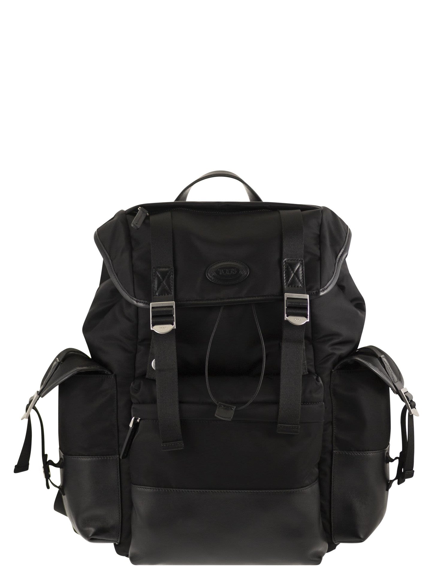 Tod's Men Medium Fabric And Leather Backpack