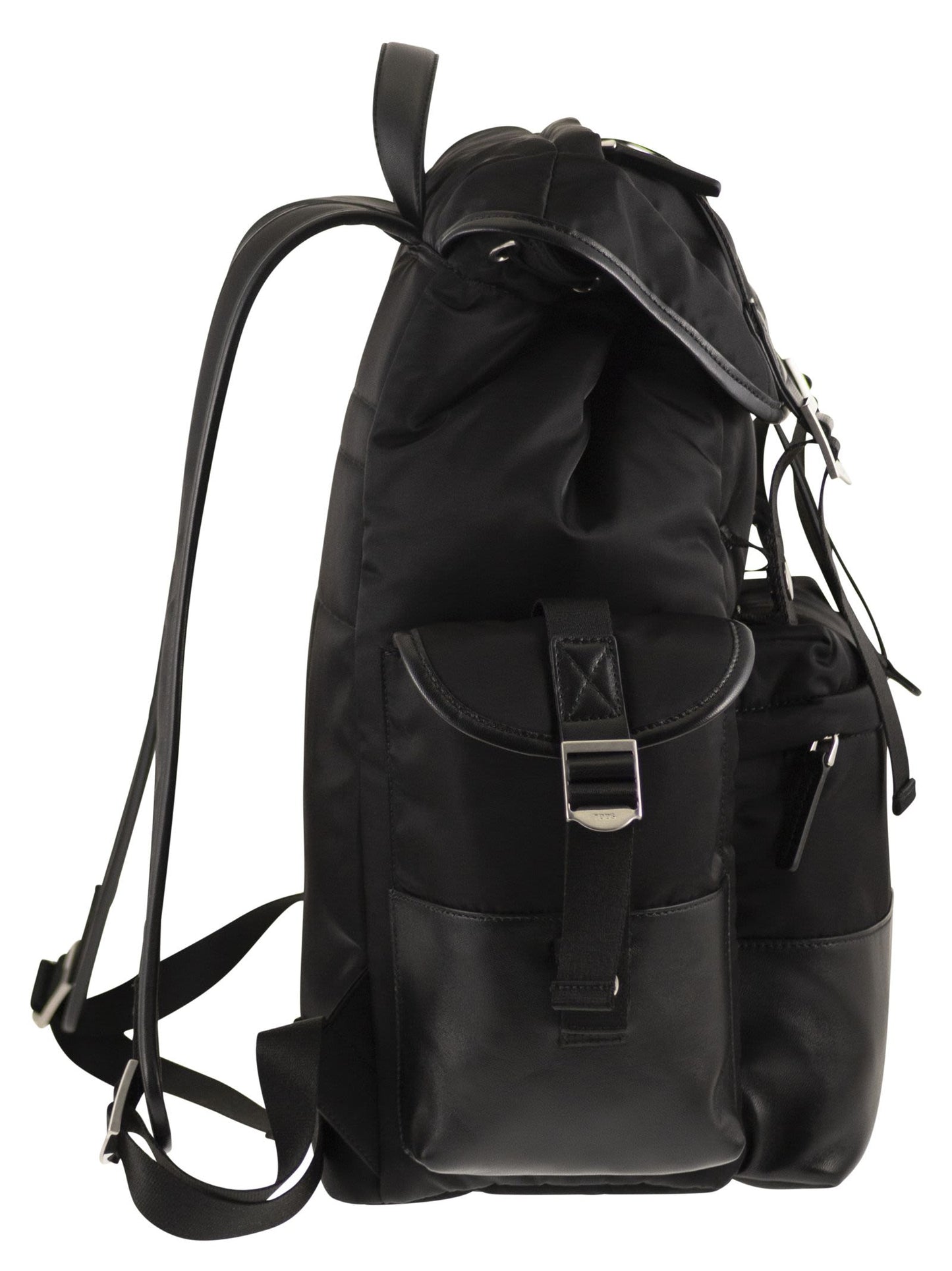 Tod's Men Medium Fabric And Leather Backpack