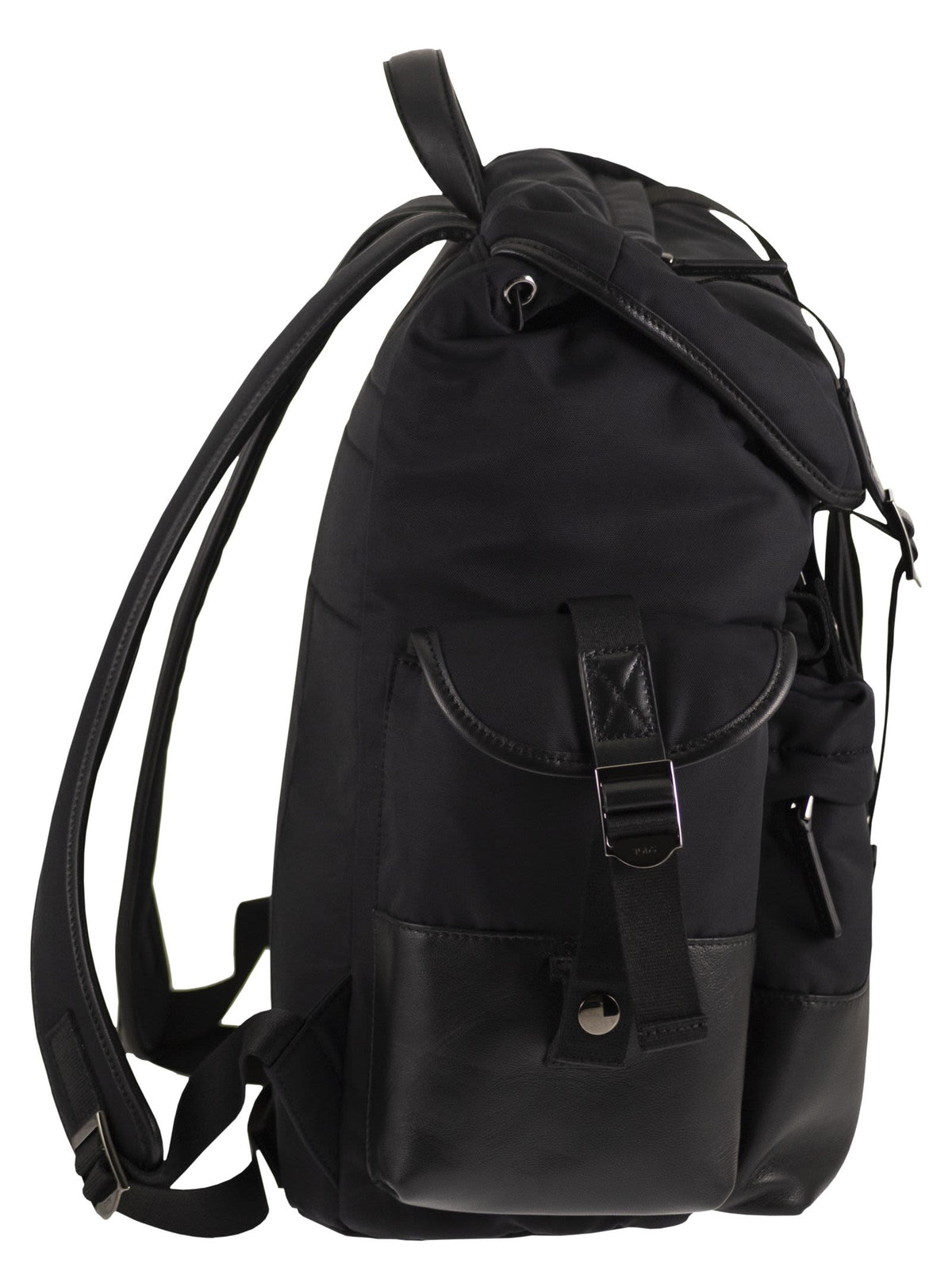 Tod's Men Nylon And Cotton Blend Backpack With Nappa Leather Details TOD'S