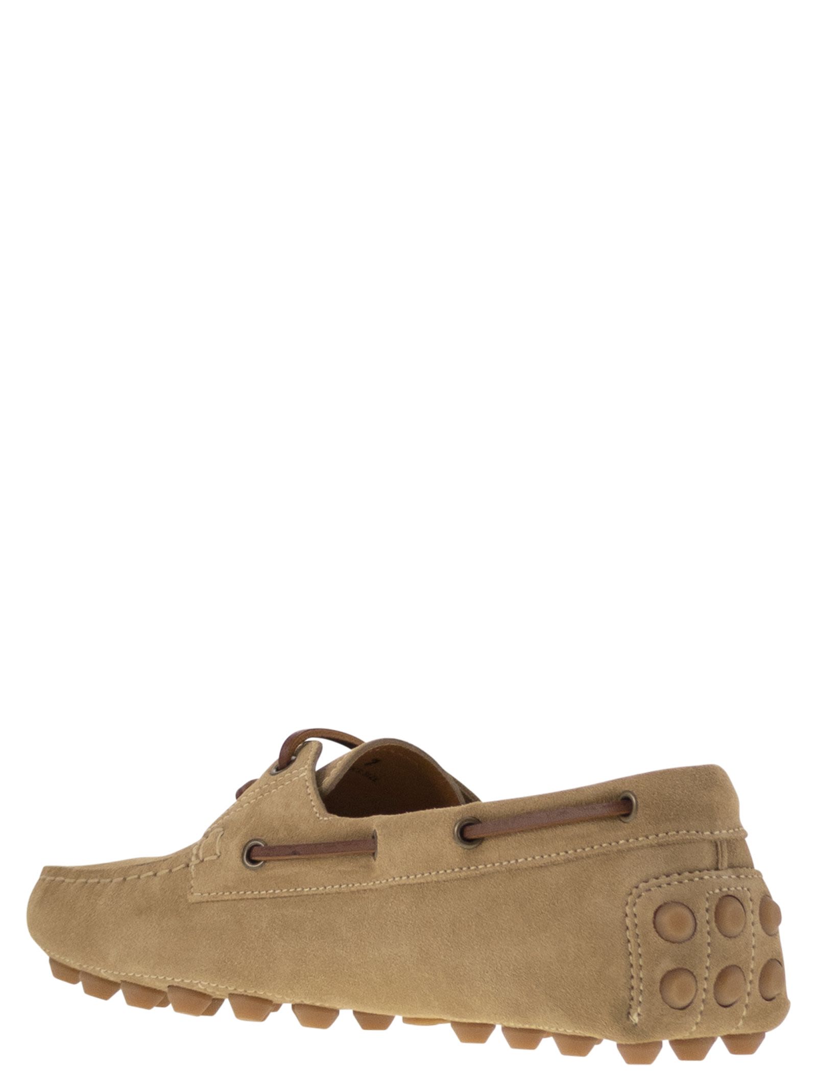 Tod's Men Rubber Bubble Suede Boat TOD'S
