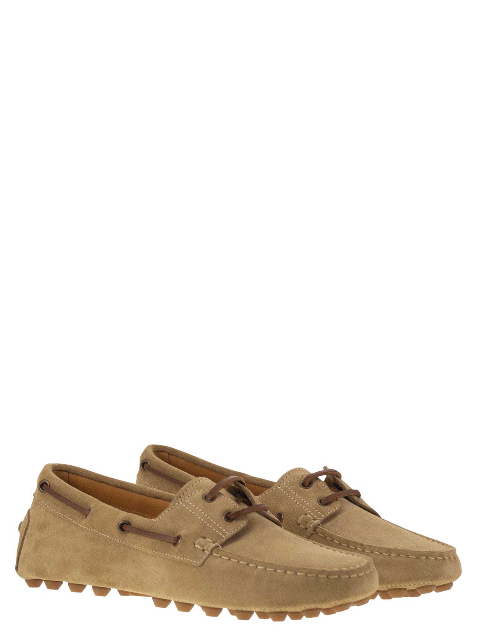 Tod's Men Rubber Bubble Suede Boat TOD'S