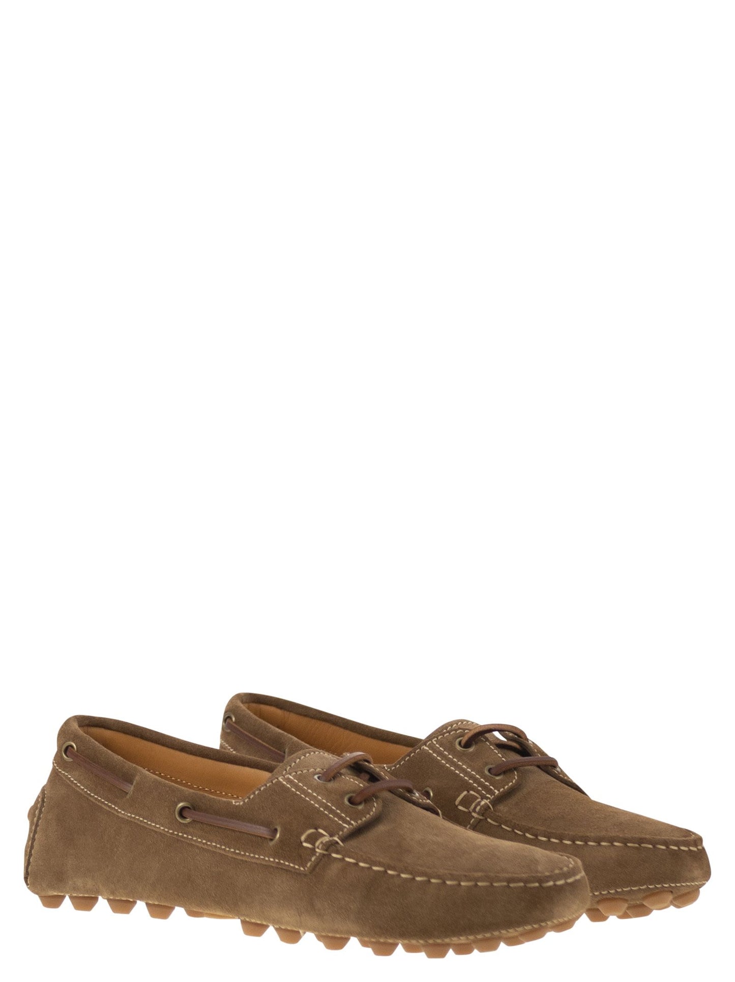Tod's Men Rubber Bubble Suede Boat TOD'S