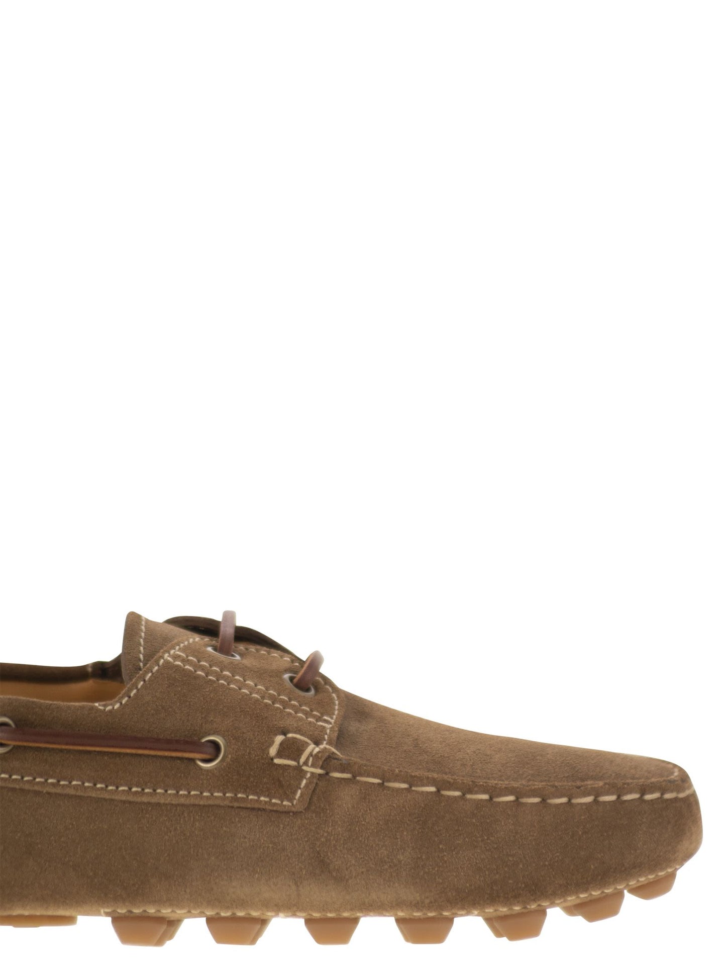 Tod's Men Rubber Bubble Suede Boat TOD'S