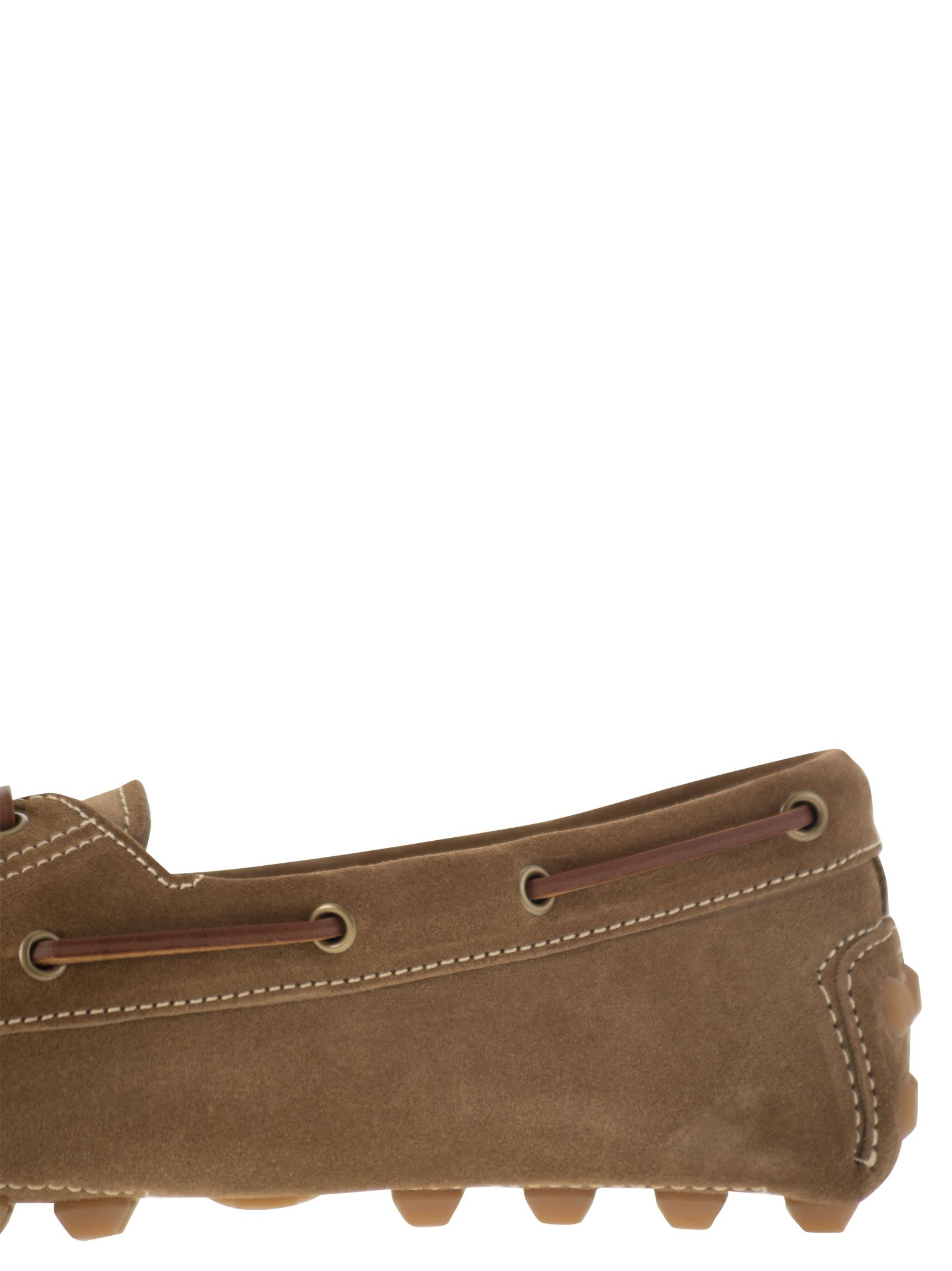 Tod's Men Rubber Bubble Suede Boat TOD'S