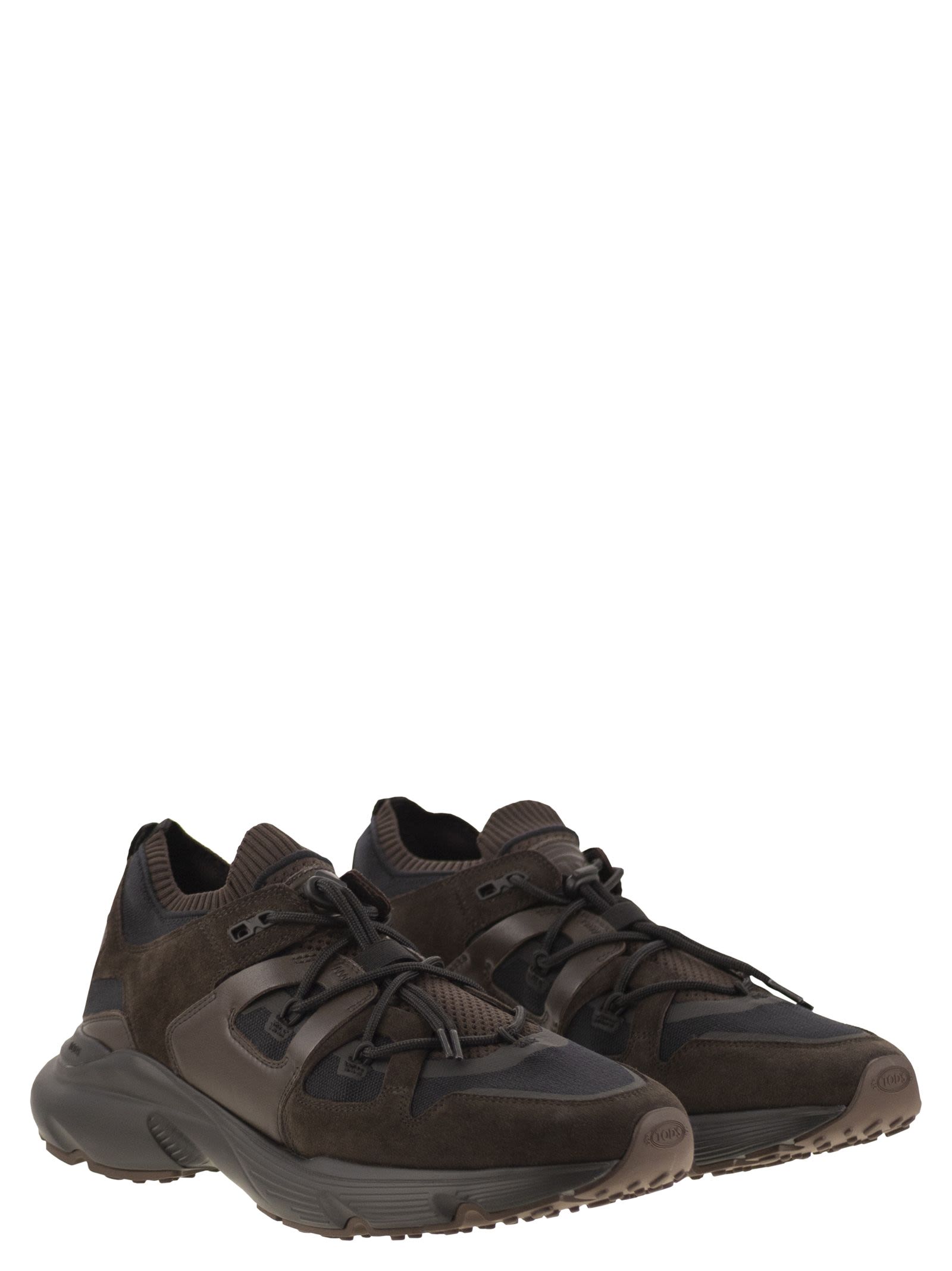 Tod's Men Leather And Technical Fabric Sneakers TOD'S