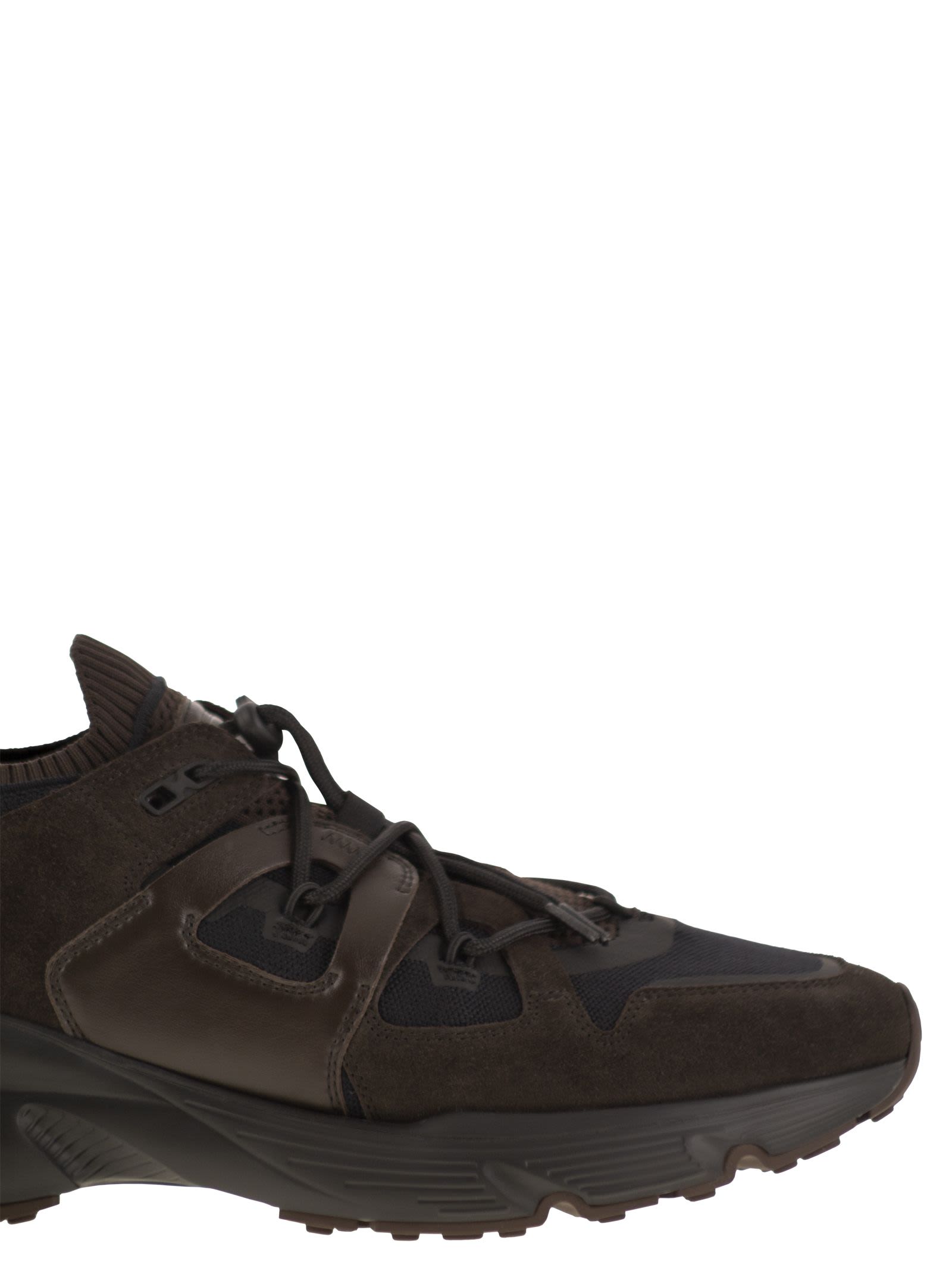 Tod's Men Leather And Technical Fabric Sneakers TOD'S