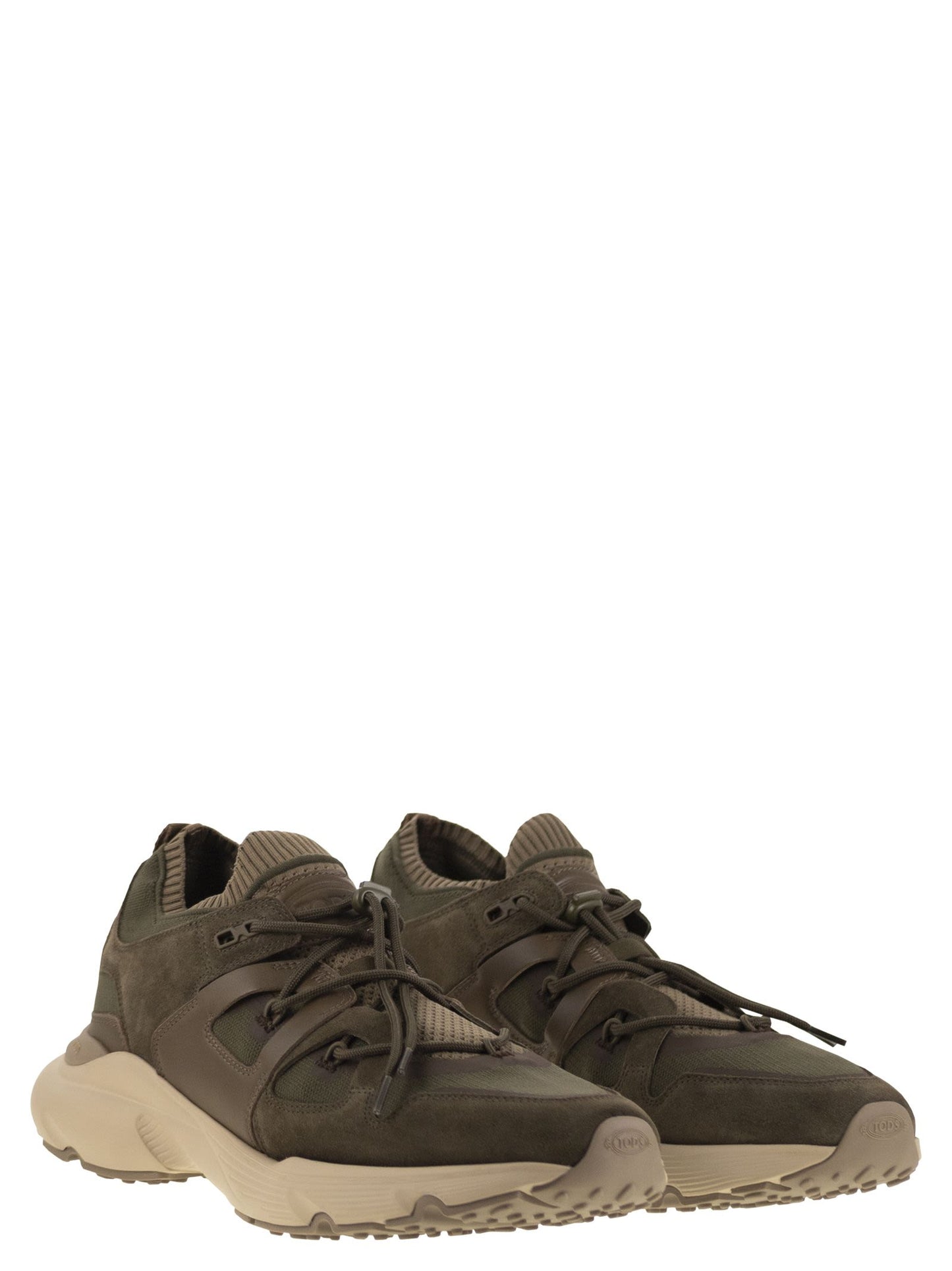 Tod's Men Leather And Technical Fabric Sneakers TOD'S