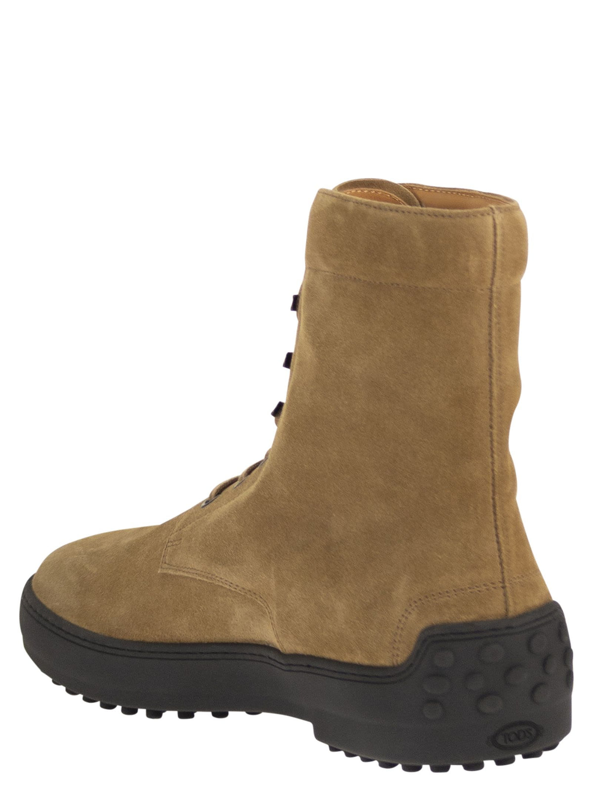 Tod's Men Calfskin Suede Lace-Up Boots TOD'S