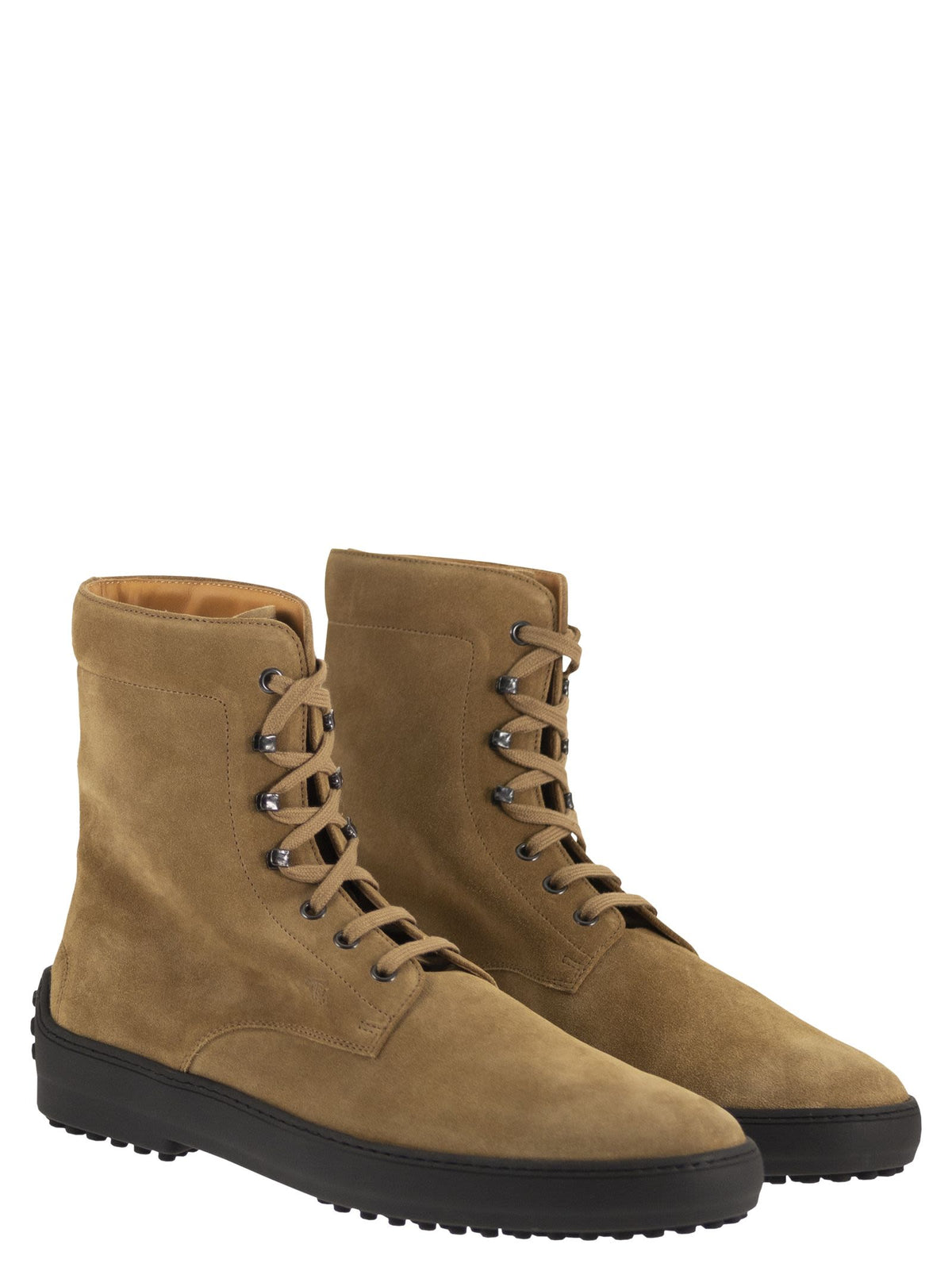 Tod's Men Calfskin Suede Lace-Up Boots TOD'S