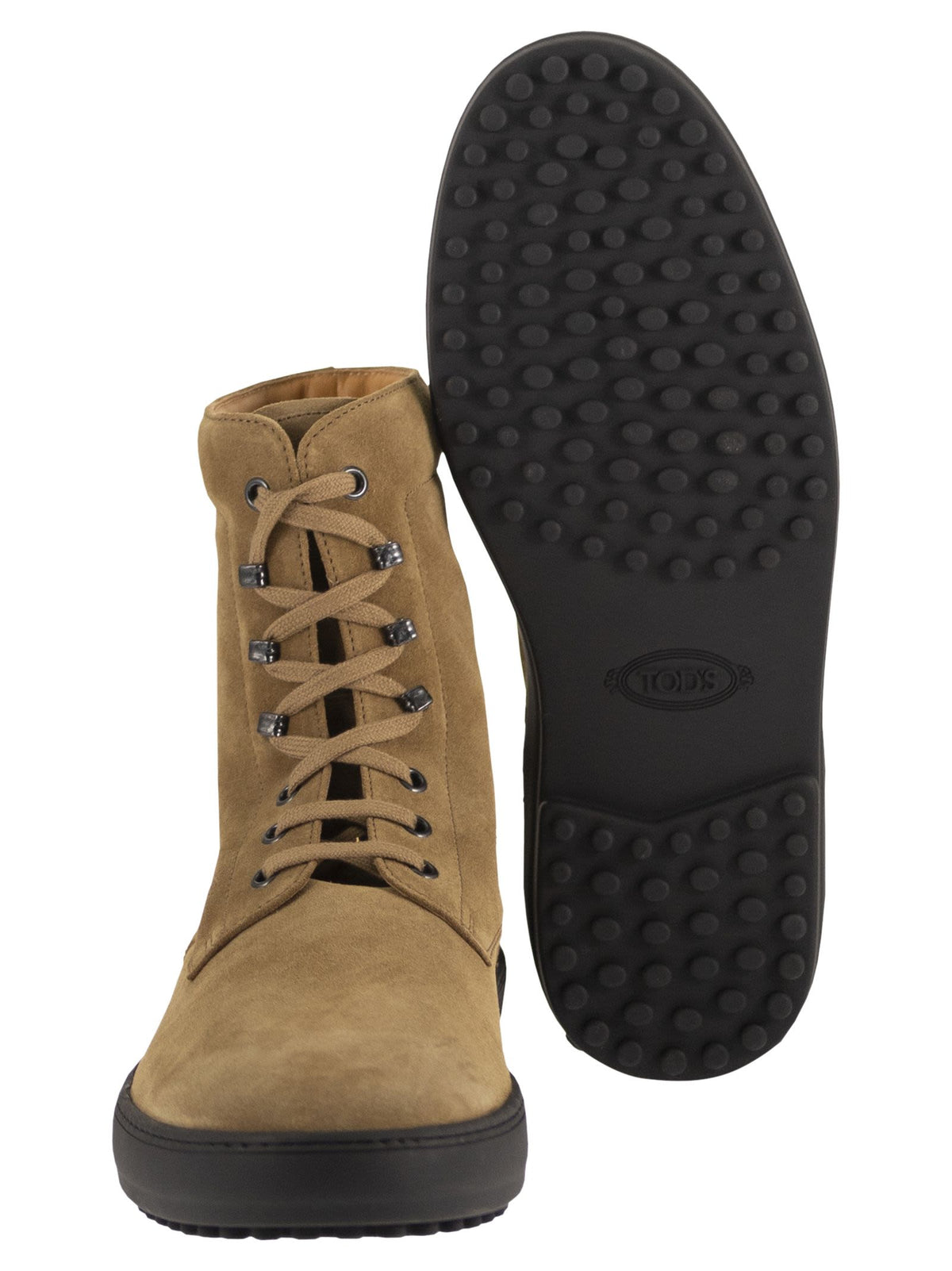 Tod's Men Calfskin Suede Lace-Up Boots TOD'S
