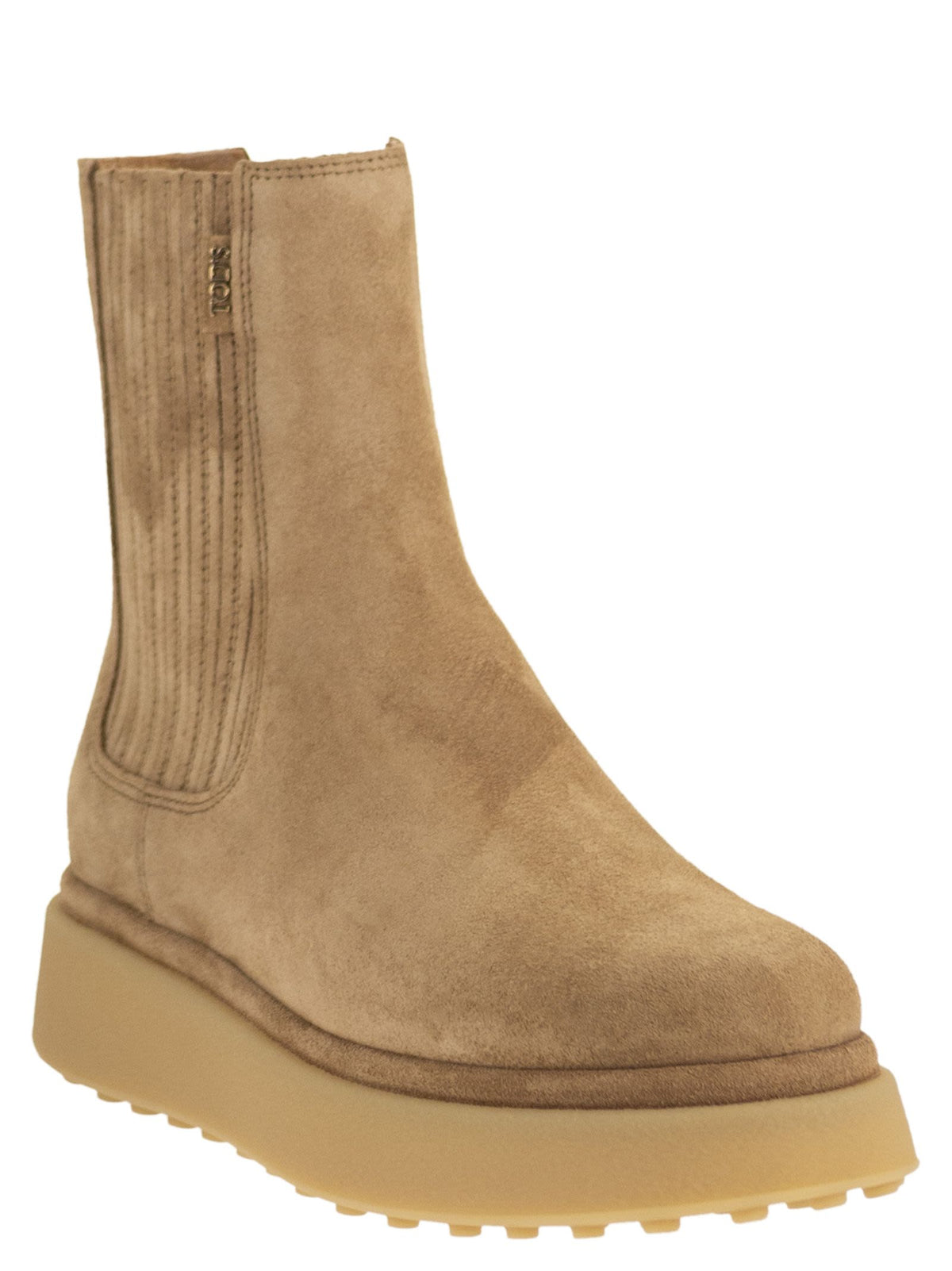 Tod's Women Suede Chelsea Boots With Tpu Sole TOD'S