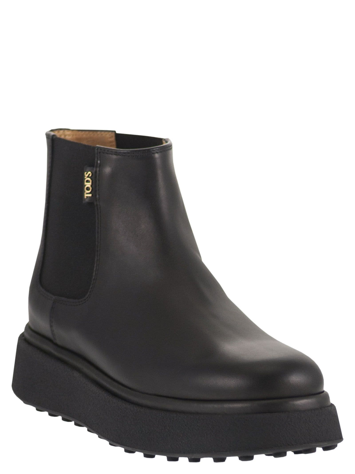 Tod's Women Leather Chelsea Boots With Raised Rubber Sole TOD'S