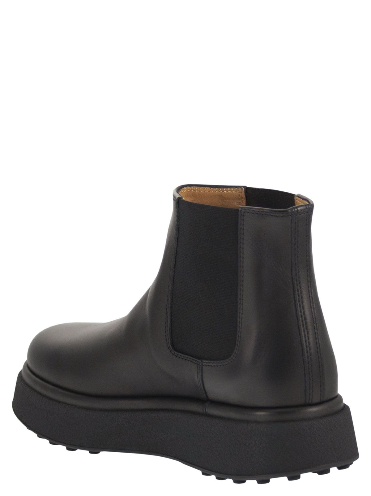 Tod's Women Leather Chelsea Boots With Raised Rubber Sole TOD'S