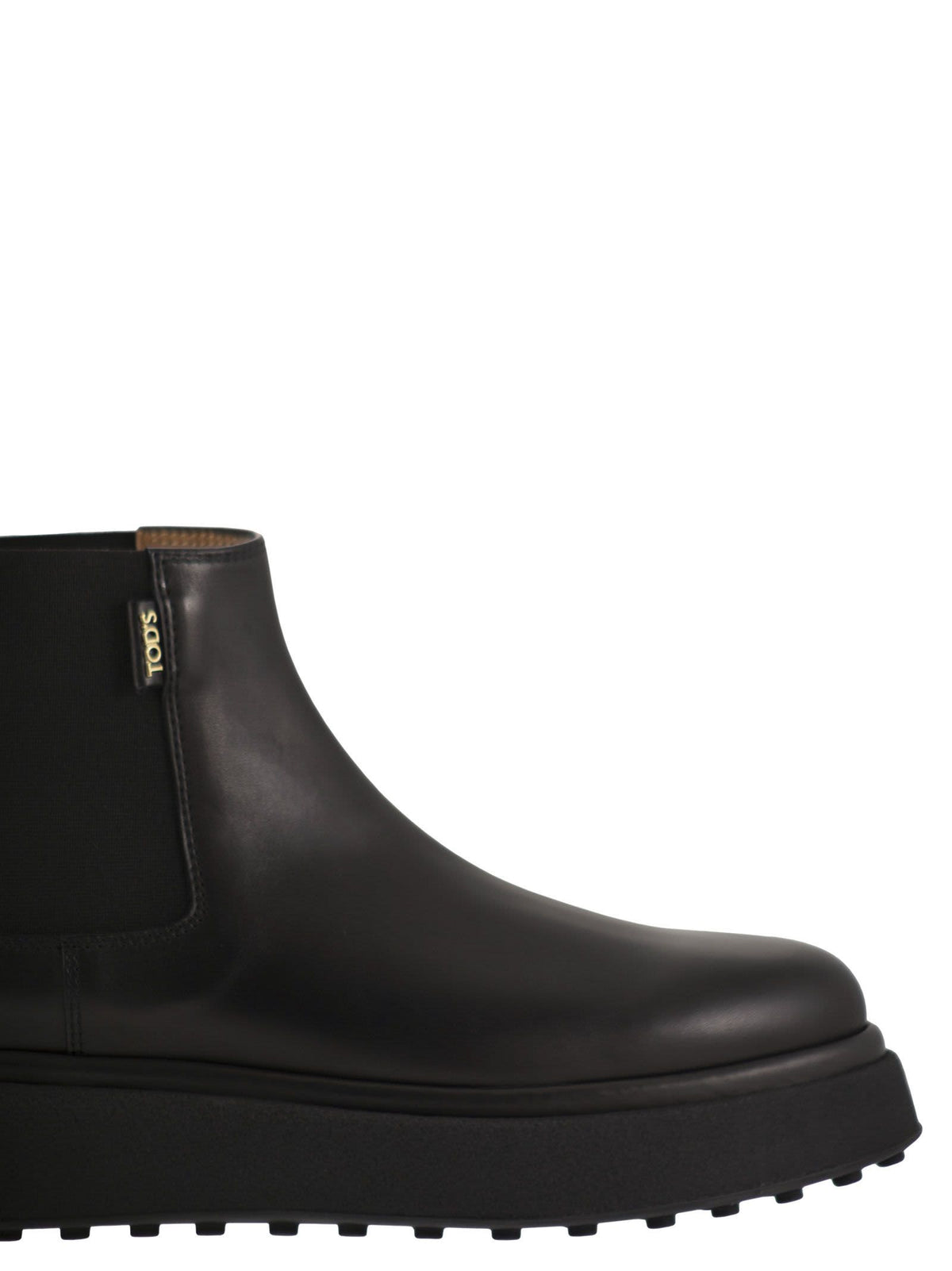Tod's Women Leather Chelsea Boots With Raised Rubber Sole TOD'S