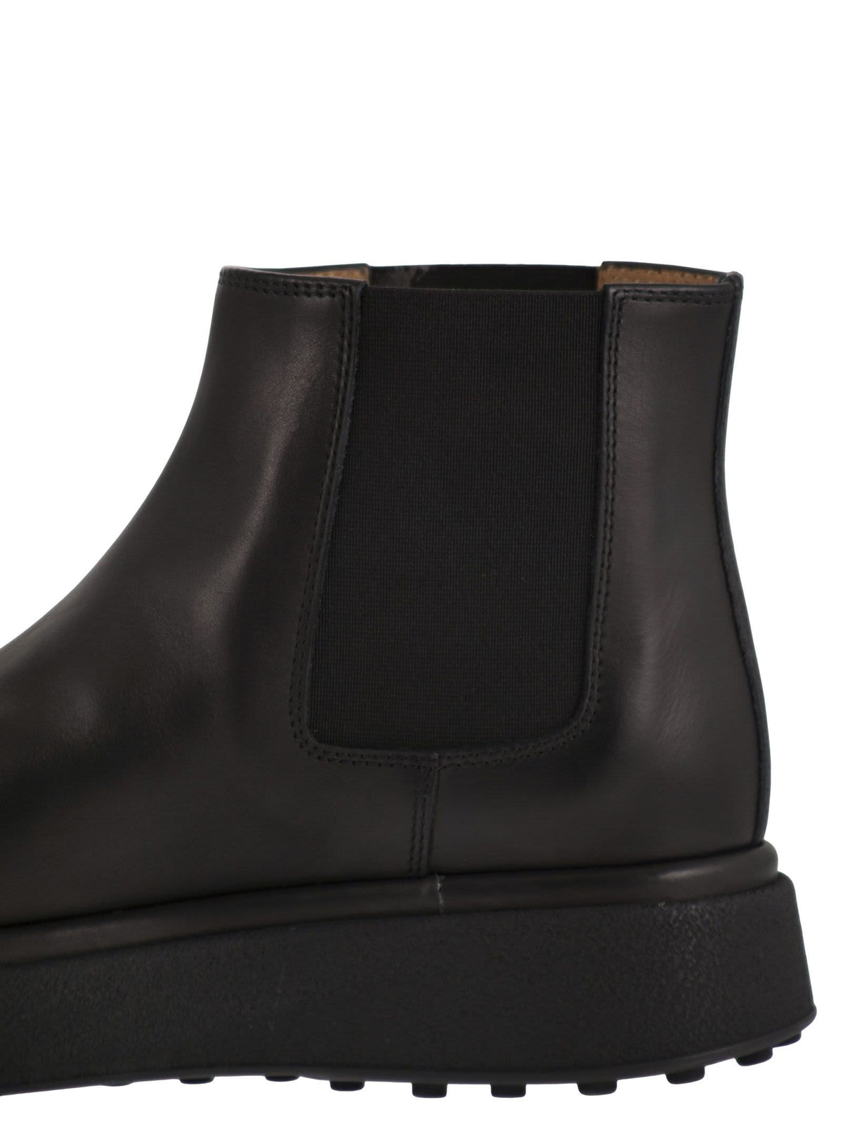 Tod's Women Leather Chelsea Boots With Raised Rubber Sole TOD'S