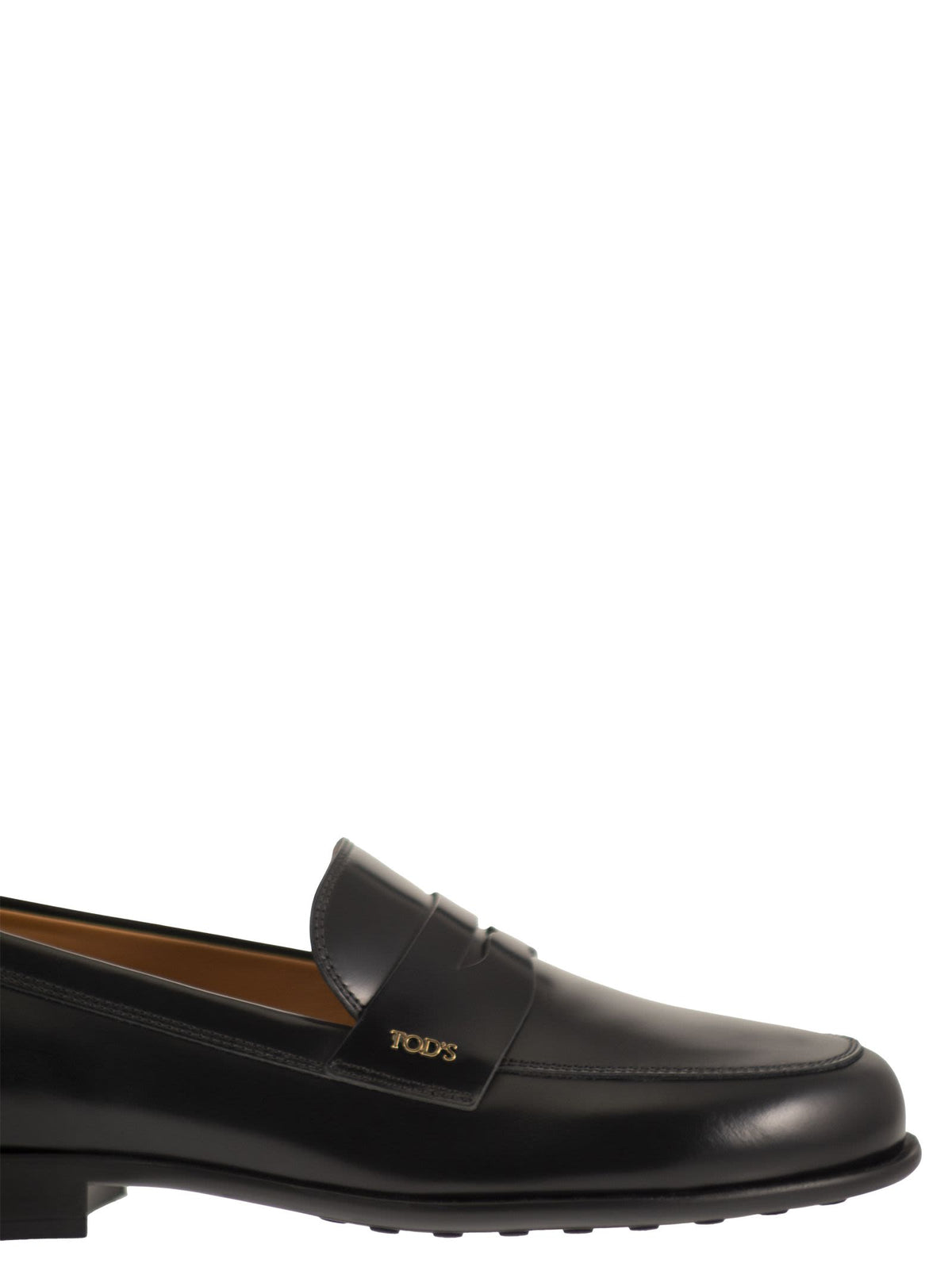 Tod's Women Calfskin Leather Loafers With Logo Detail TOD'S