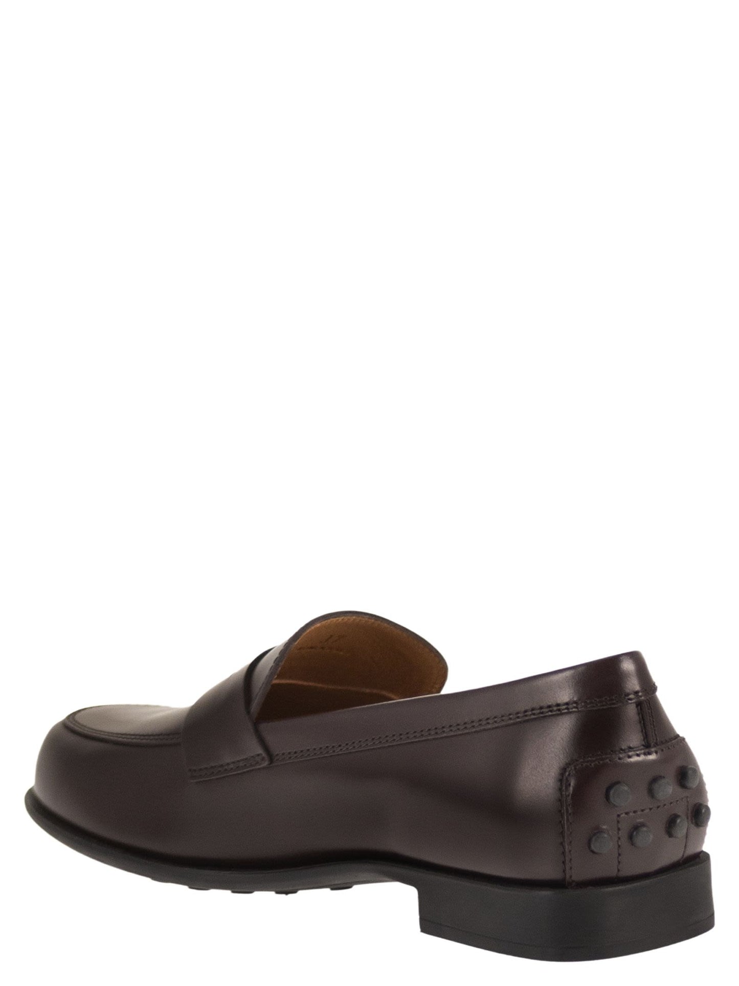 Tod's Women Calfskin Leather Loafers With Logo Detail TOD'S