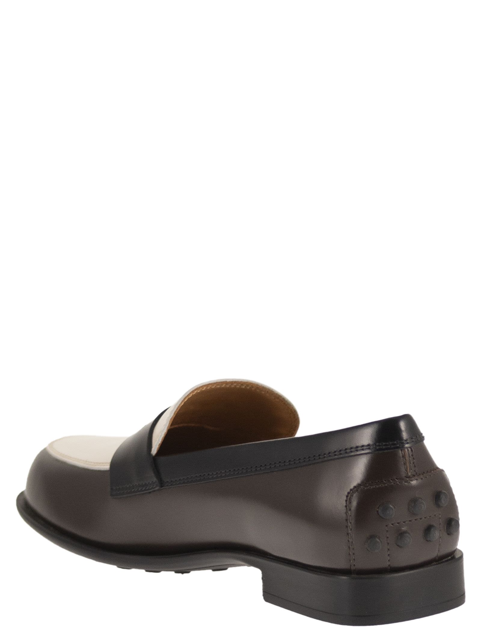 Tod's Women Two-Tone Calfskin Leather Loafers TOD'S