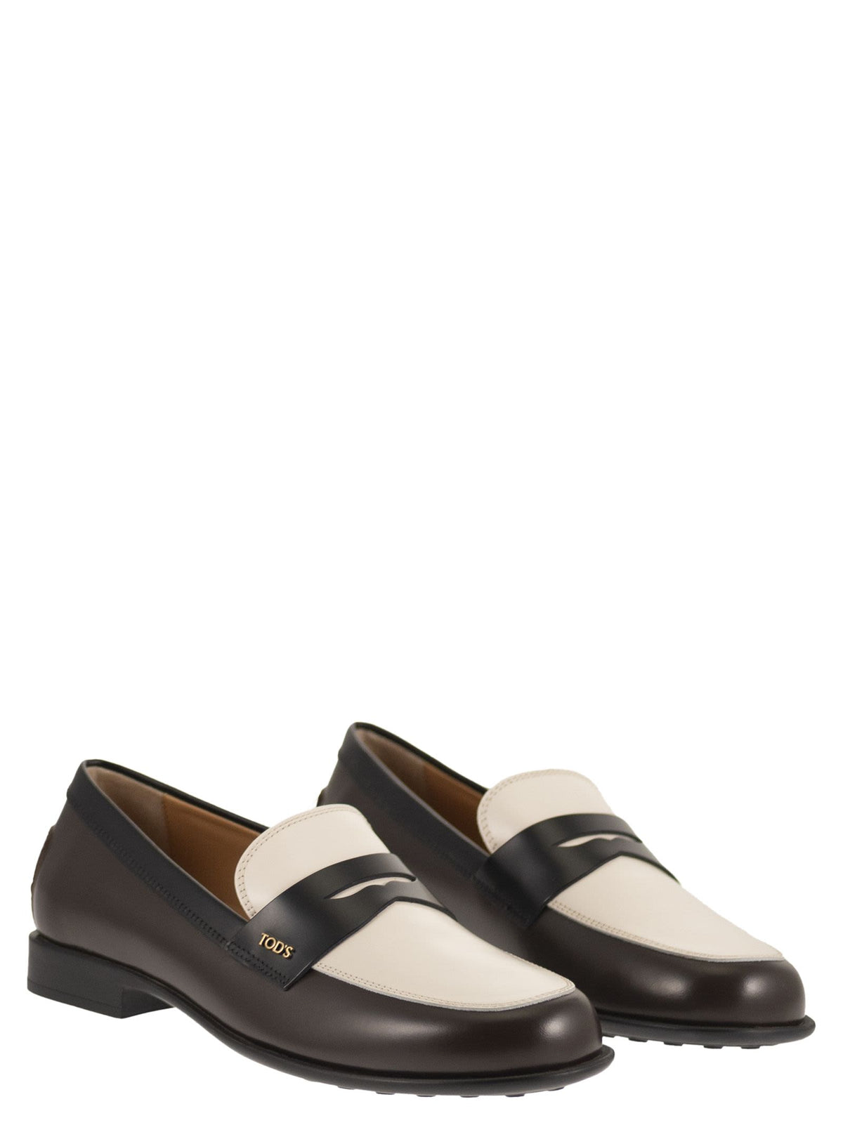 Tod's Women Two-Tone Calfskin Leather Loafers TOD'S