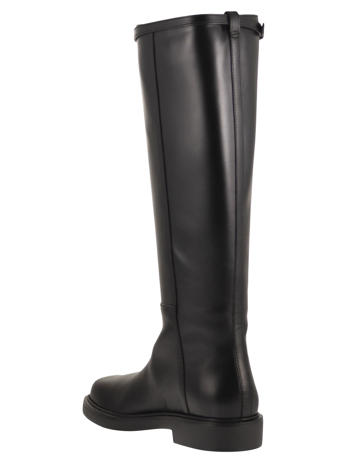 Tod's Women Calfskin Leather Knee-High Boots With T Detail TOD'S