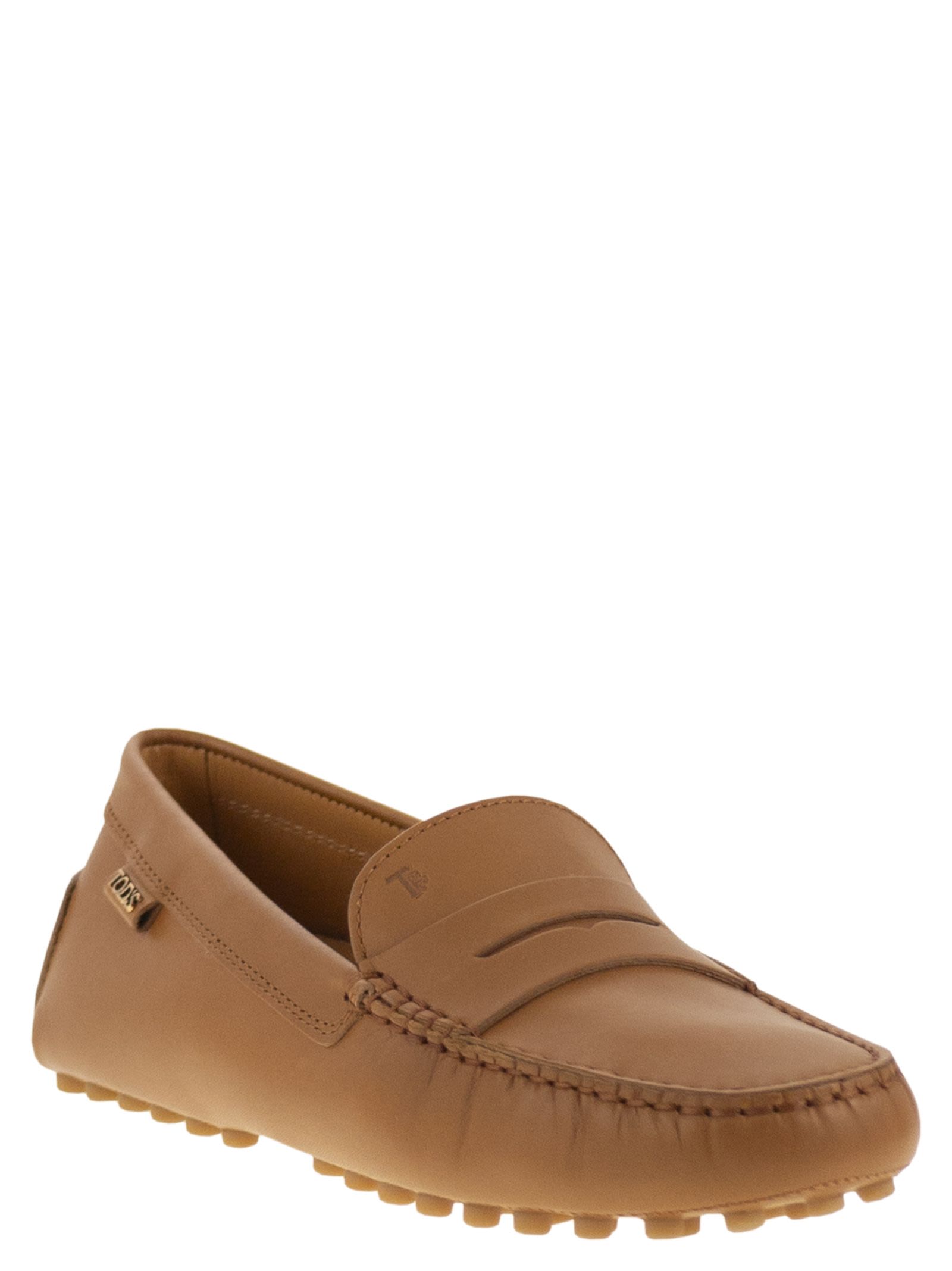 Tod's Women Leather Moccasin Rubber Sole TOD'S