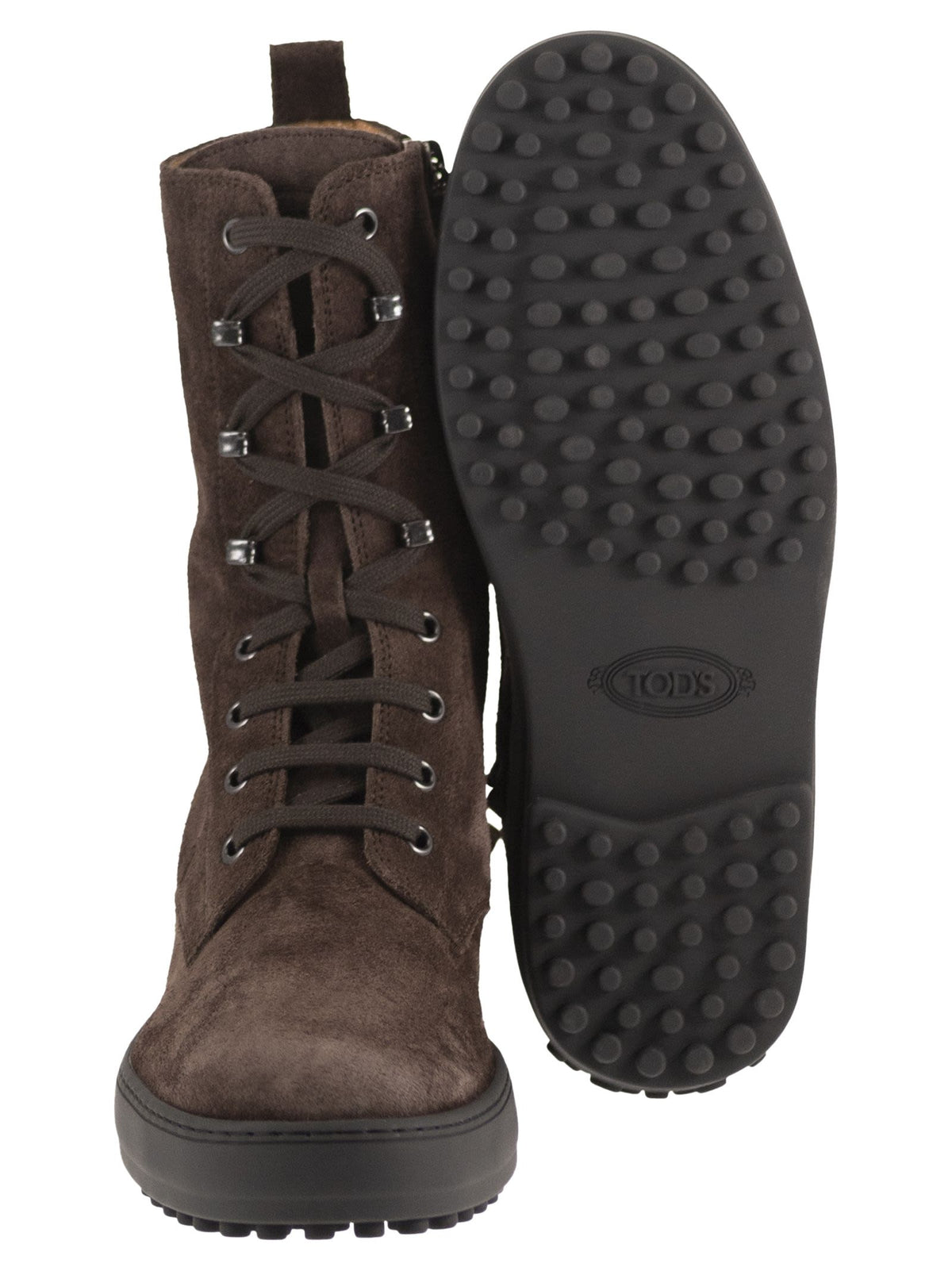 Tod's Women Calfskin Suede Lace-Up Boots TOD'S