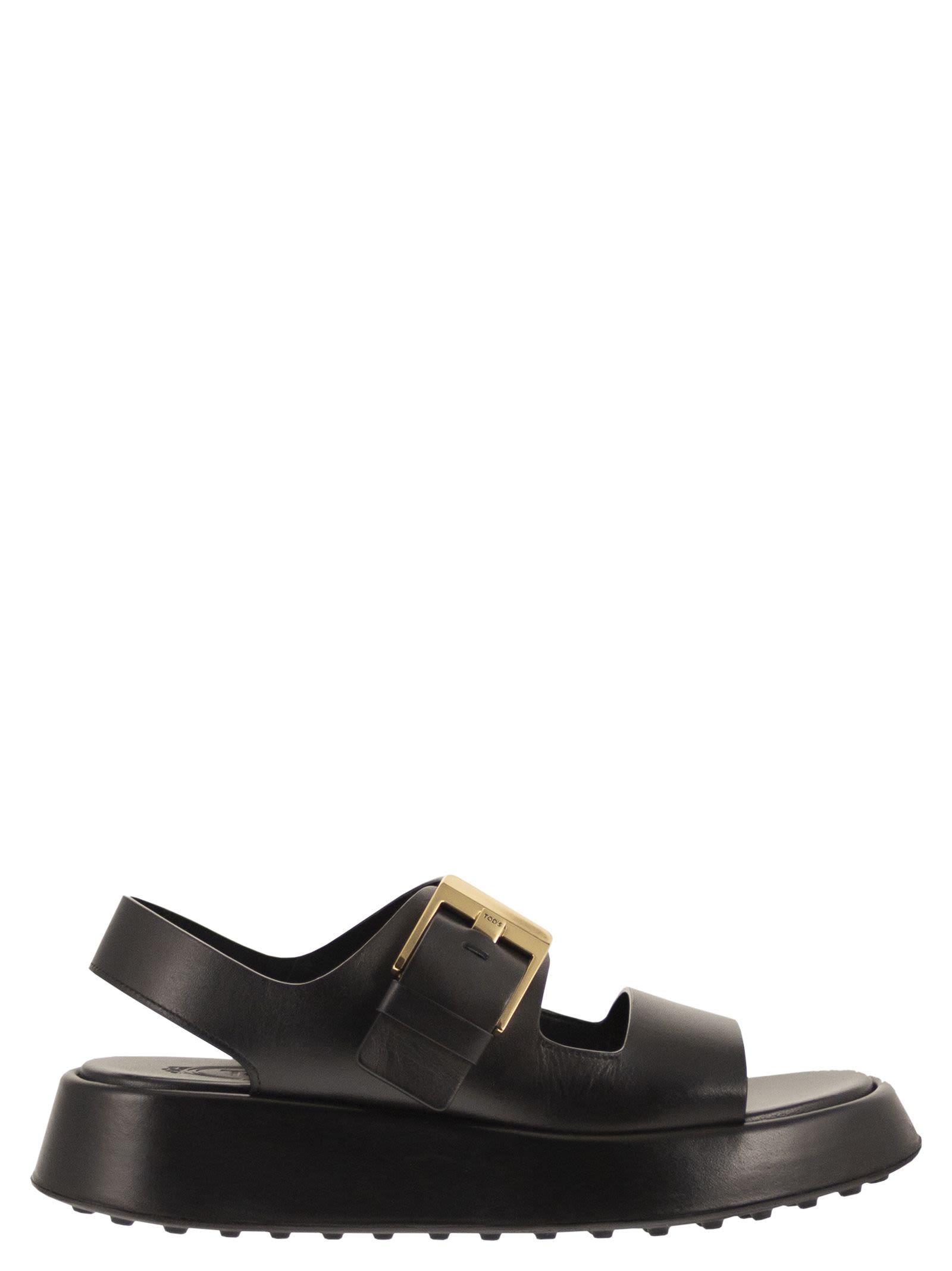 Tod's Women Leather Sandal With Buckle TOD'S