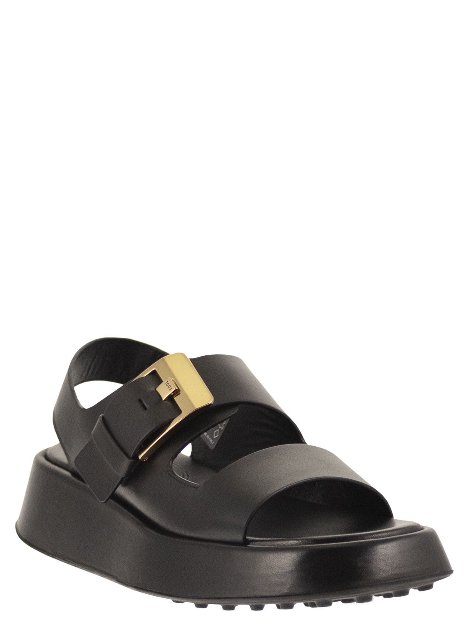 Tod's Women Leather Sandal With Buckle TOD'S