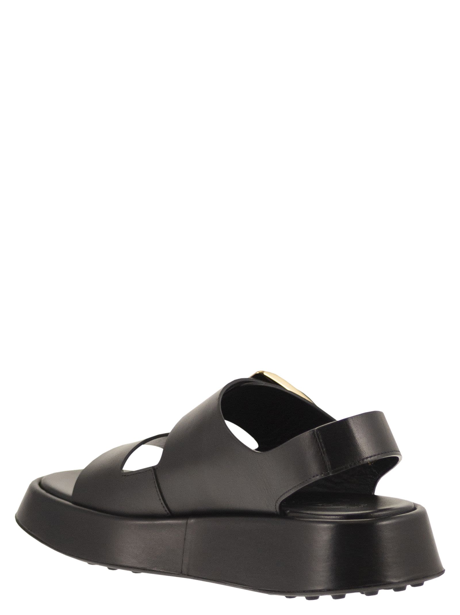 Tod's Women Leather Sandal With Buckle TOD'S