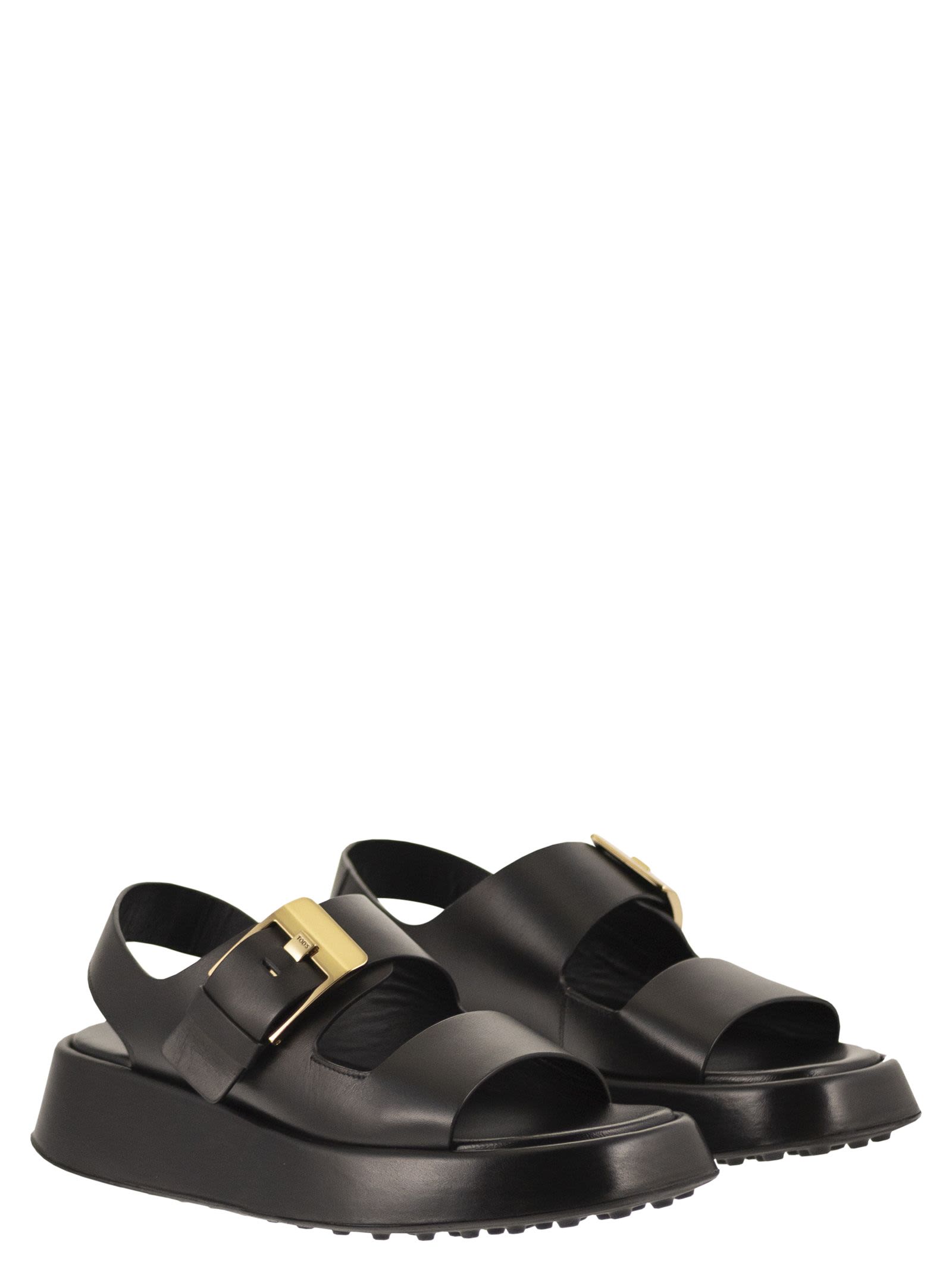 Tod's Women Leather Sandal With Buckle TOD'S
