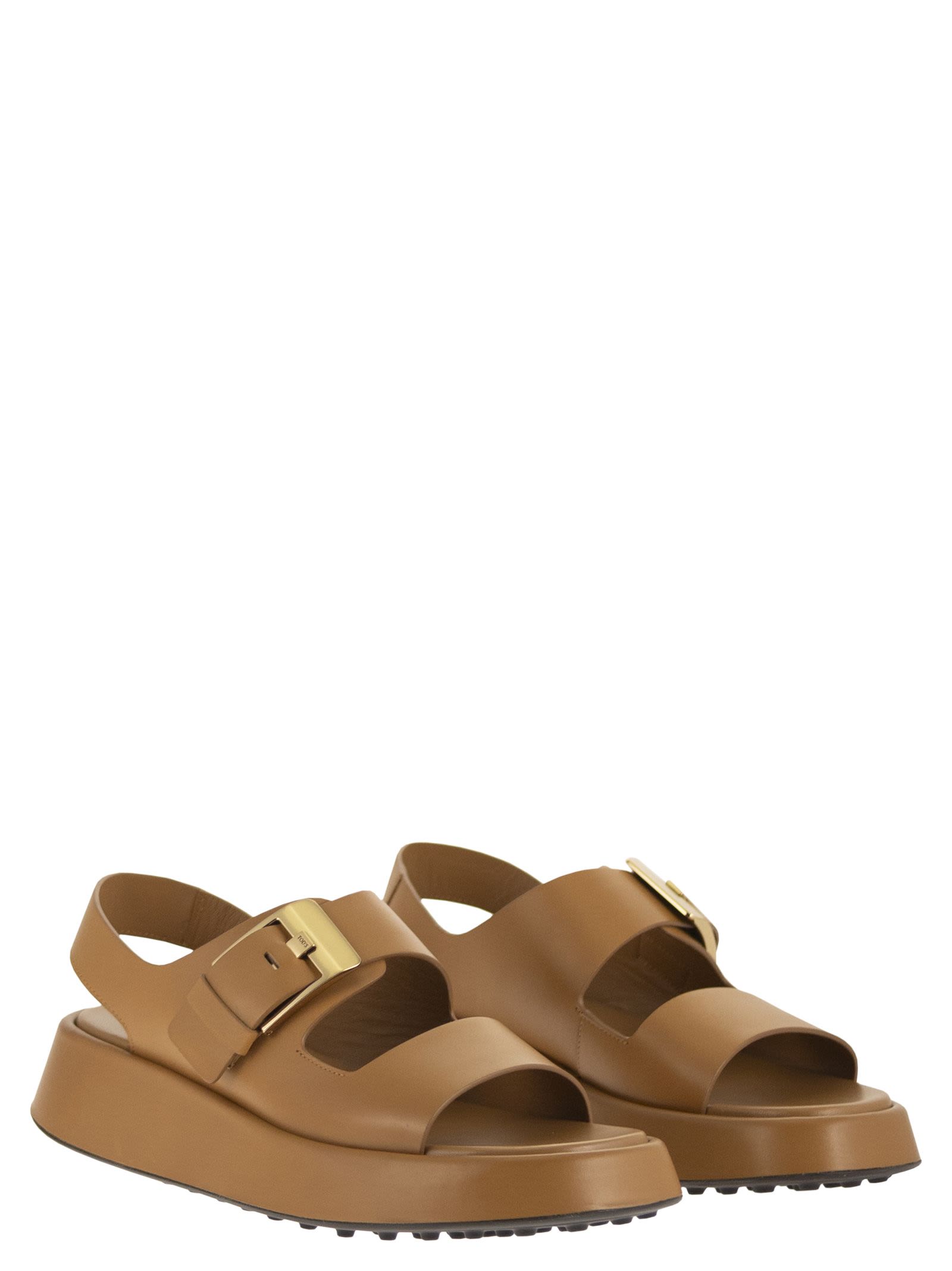 Tod's Women Leather Sandal With Buckle TOD'S