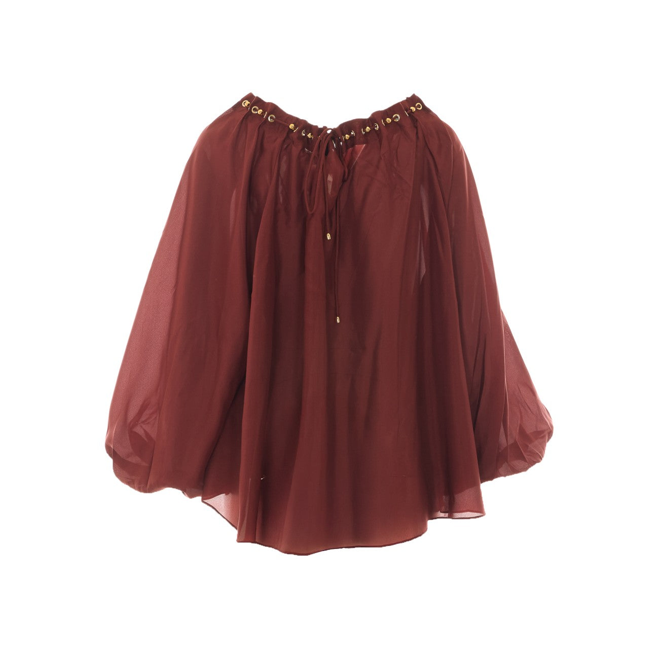 Zimmermann Women Aster Curled Blouse With Beads ZIMMERMANN