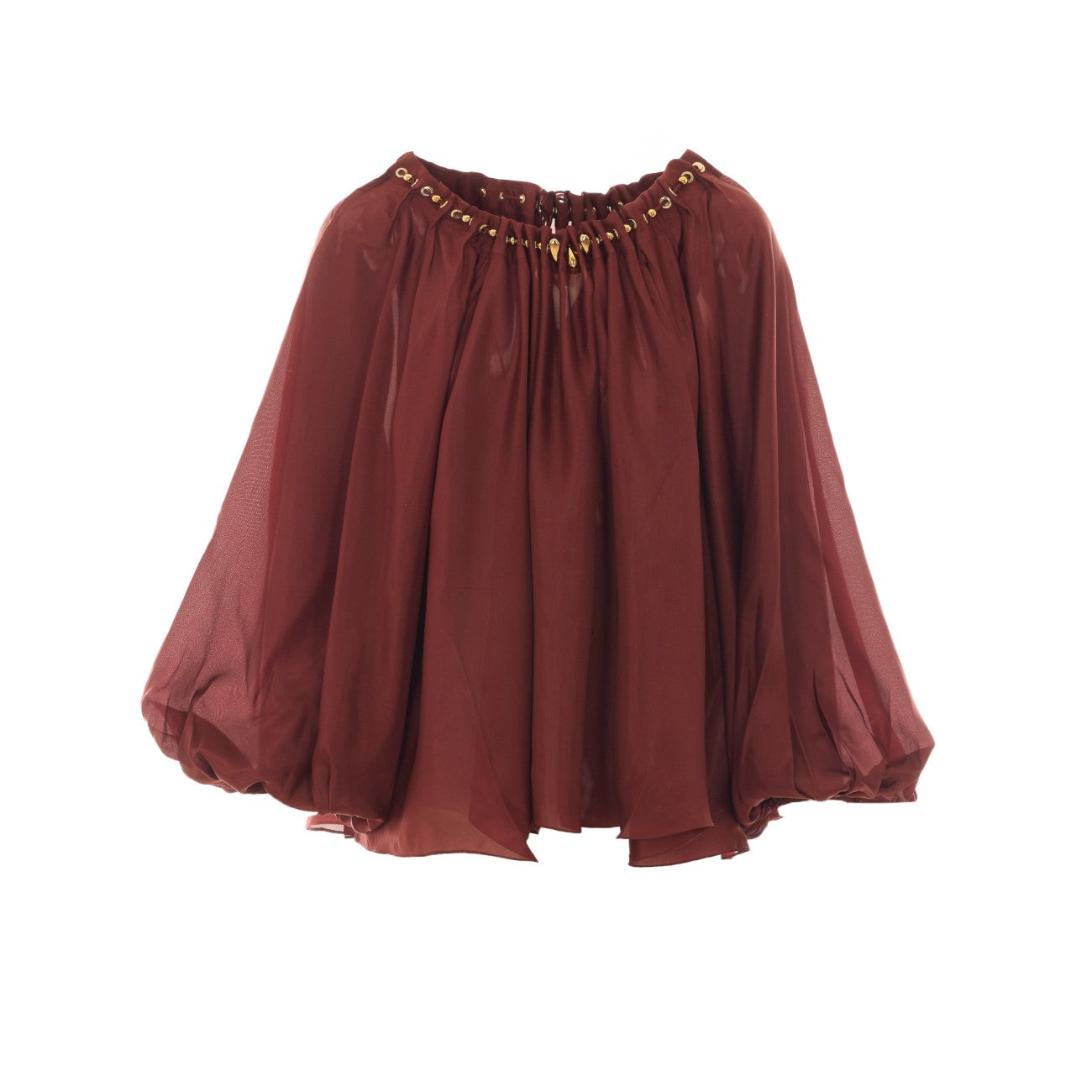 Zimmermann Women Aster Curled Blouse With Beads ZIMMERMANN