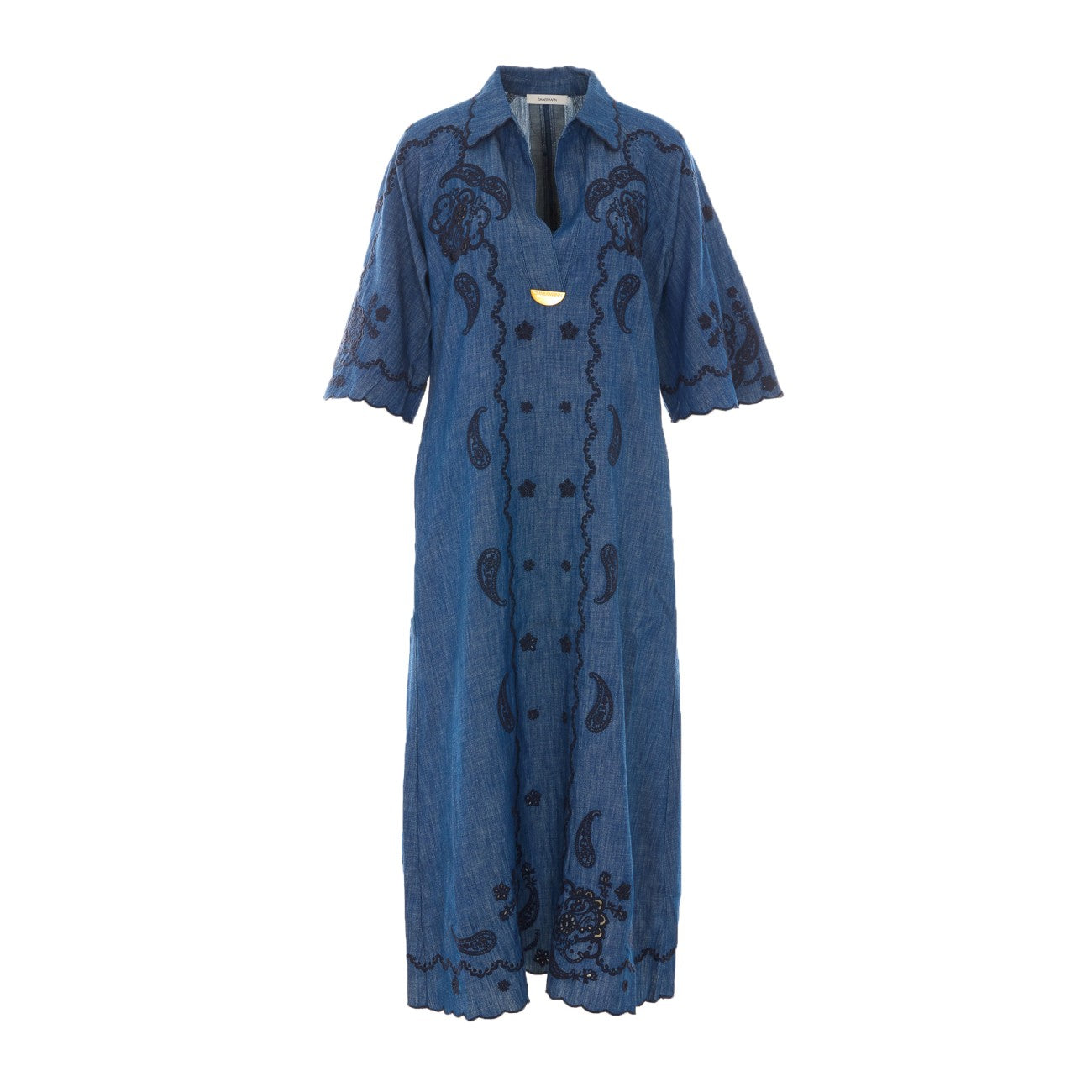 Zimmermann Women Aster Embroidered Midi Dress ZIMMERMANN