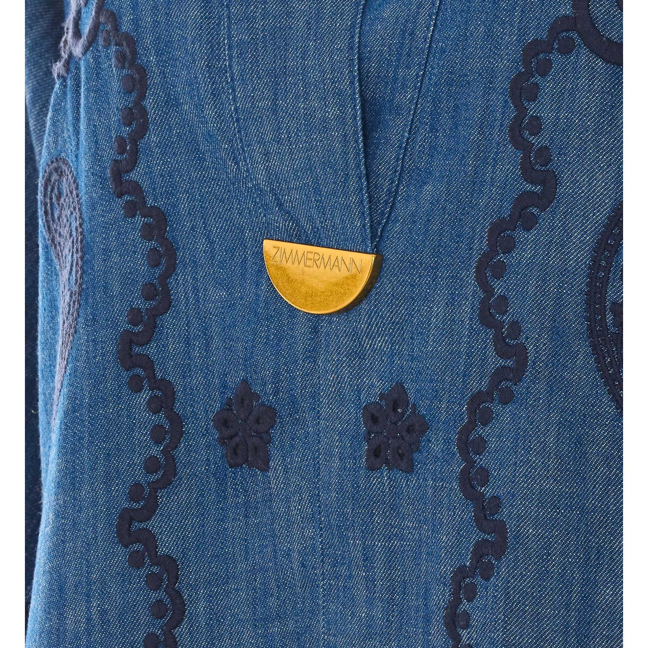 Zimmermann Women Aster Embroidered Midi Dress ZIMMERMANN
