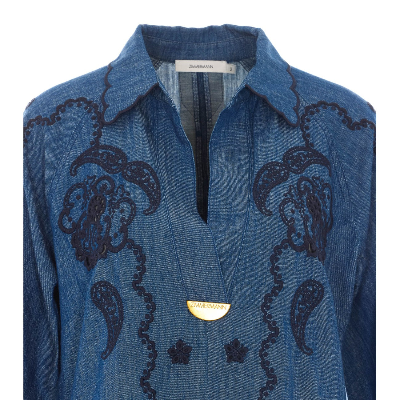 Zimmermann Women Aster Embroidered Midi Dress ZIMMERMANN