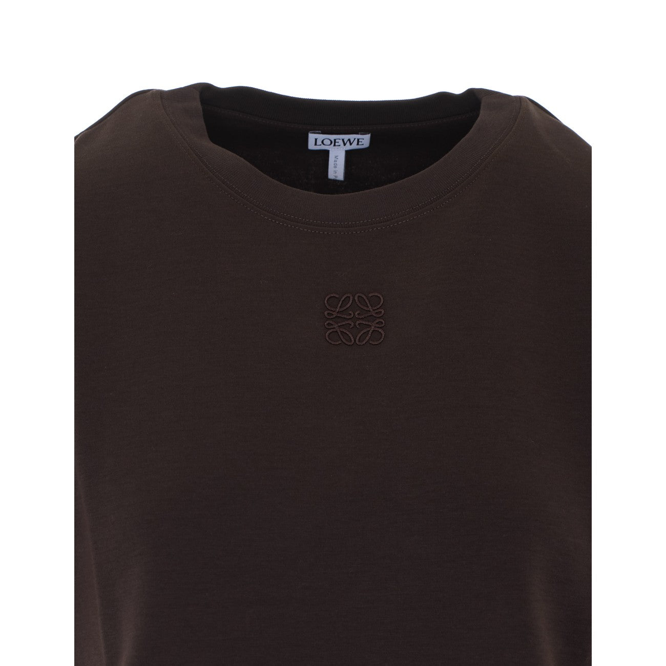 Loewe Women Asymmetric T-Shrit With Mini Anagram Logo LOEWE